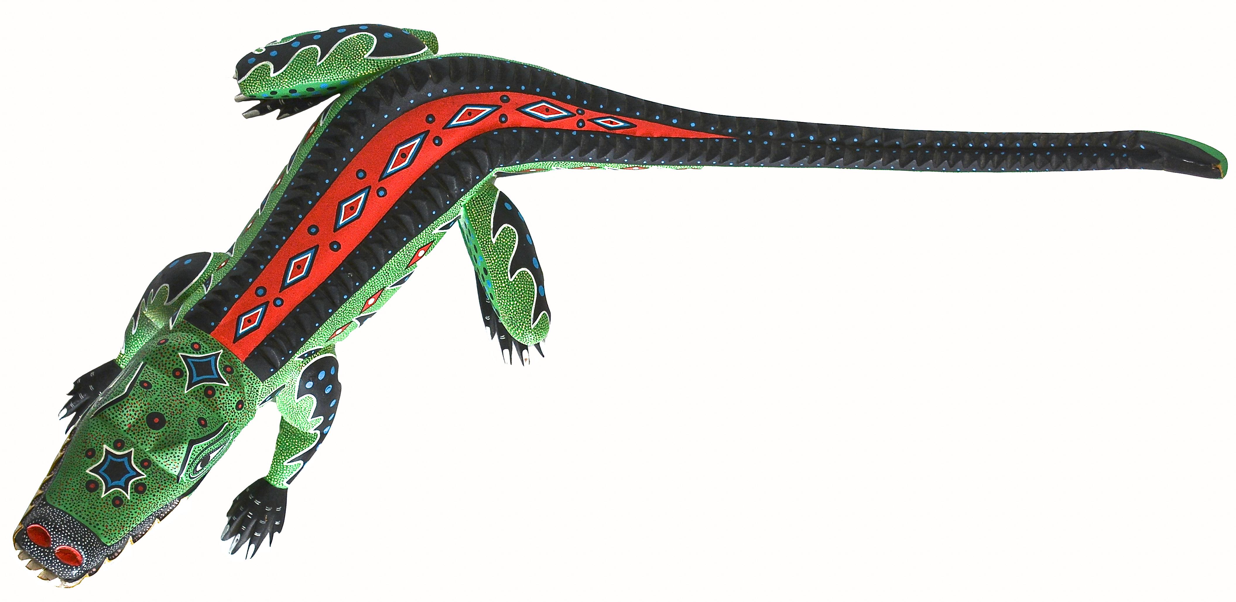 Vintage Alligator by Oaxacan Master Carver Gerardo Ramirez Morales For Sale 3