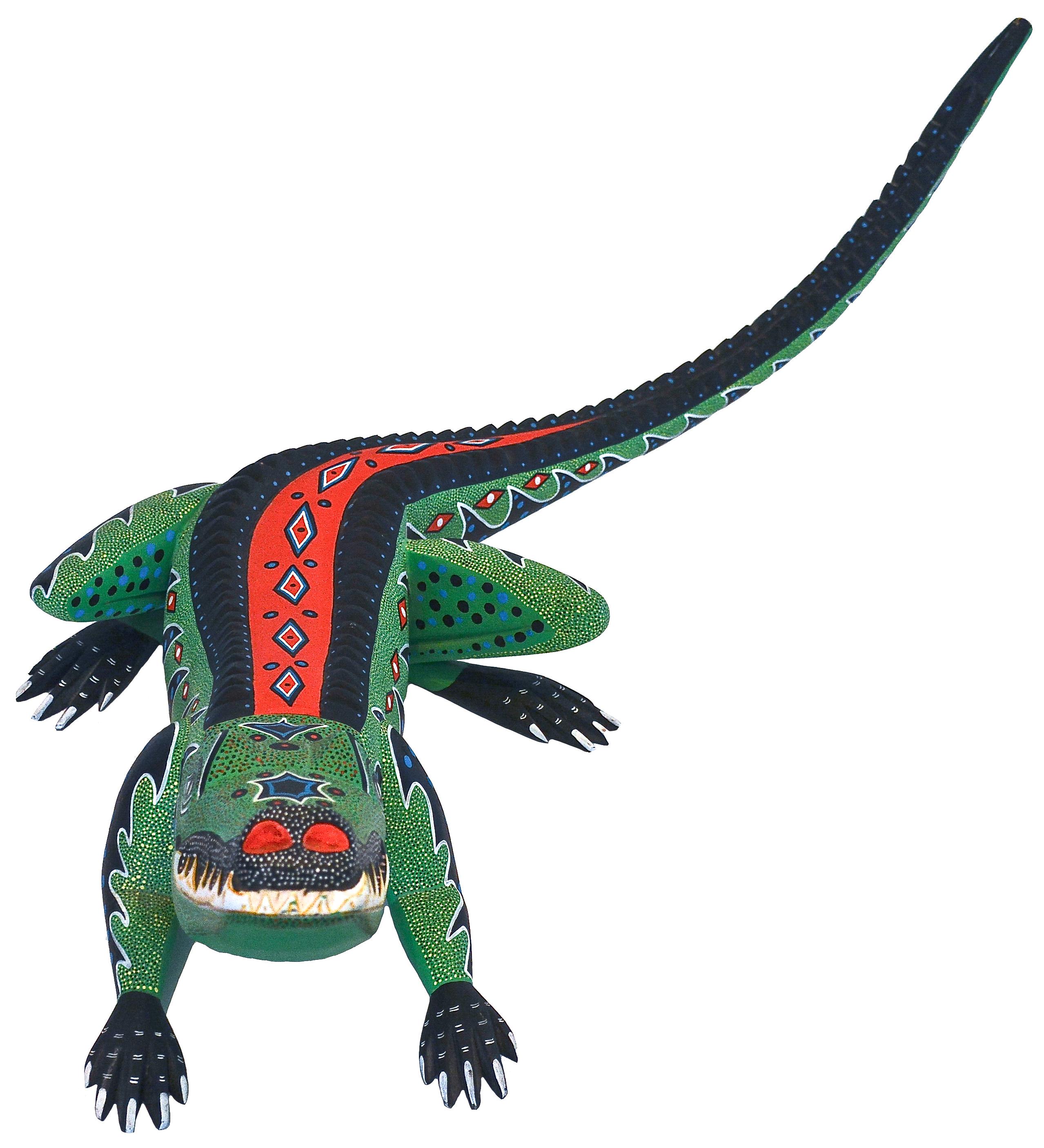 Vintage Alligator by Oaxacan Master Carver Gerardo Ramirez Morales For Sale 4