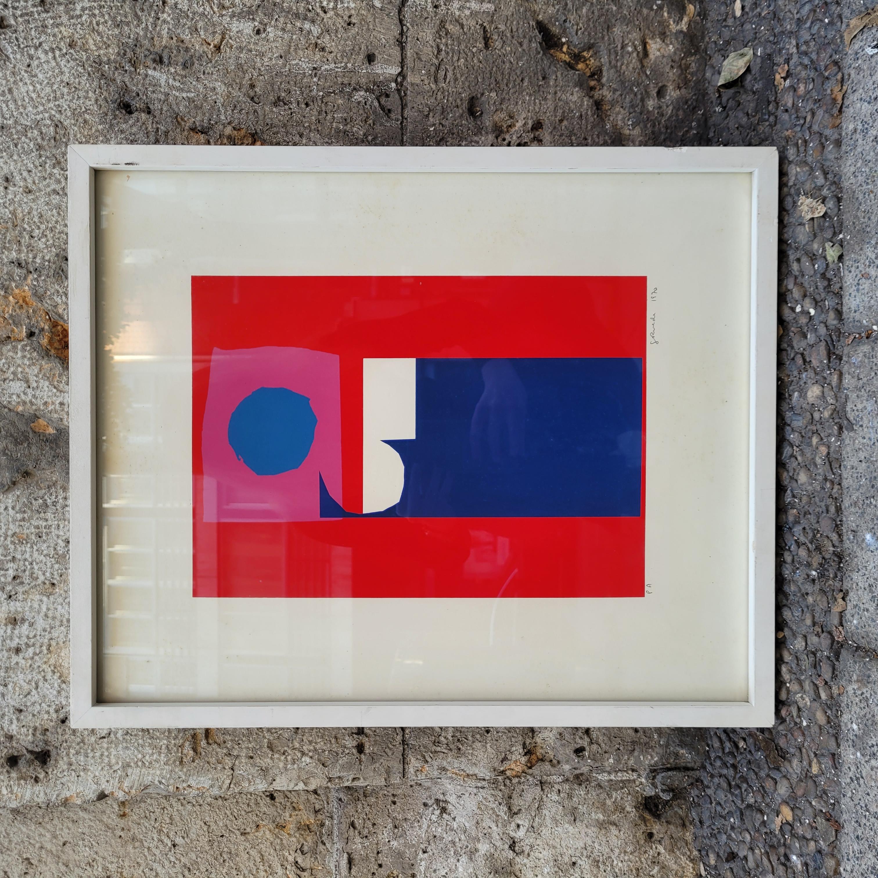 Technical Data
Technique on support: Print, artist's proof
Title of the work: “Composition in Red”
Artist: Gerardo Rueda (1926-1996), signed and dated by hand
Year: 1970
Country of origin: Madrid, Spain
Good condition considering its age and