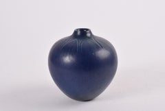 Gerd Bøgelund for Royal Copenhagen Blue Teardrop Vase Danish Modern Ceramic 1960