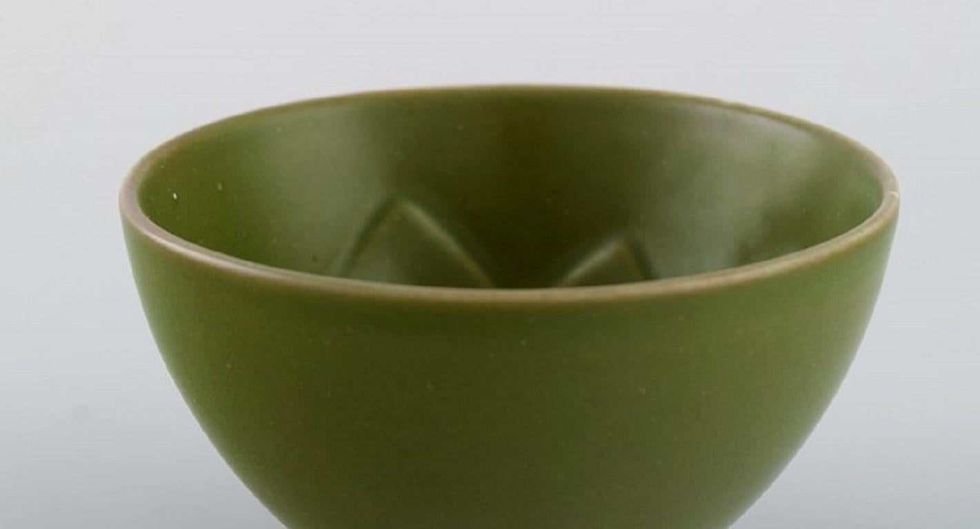 Danish Gerd Bøgelund for Royal Copenhagen, Bowl in Glazed Ceramics with Lotus Flower For Sale