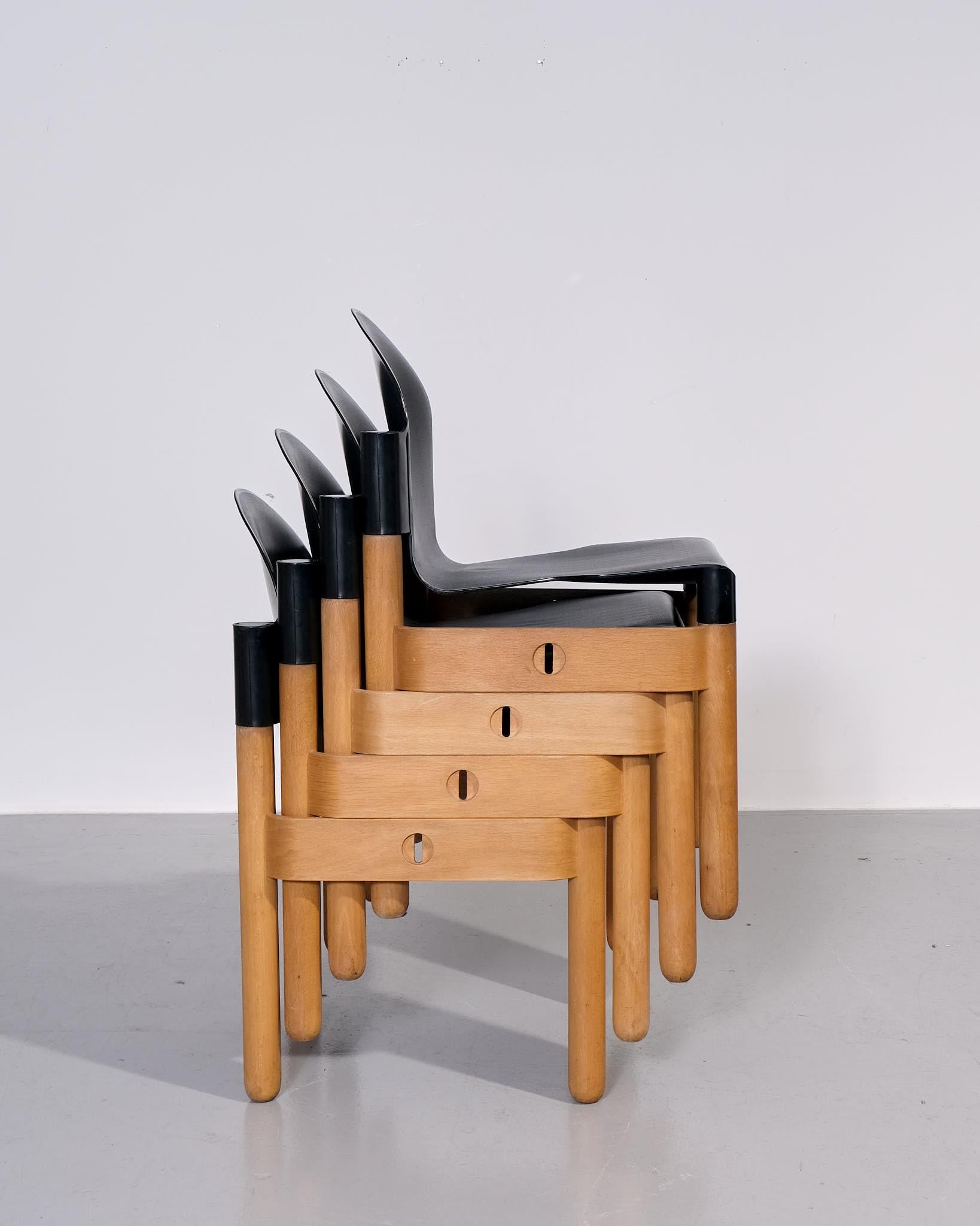 Set di 4 sedie da pranzo 'Flex' di Gerd Lange per Thonet C.C. 1980 in vendita 3