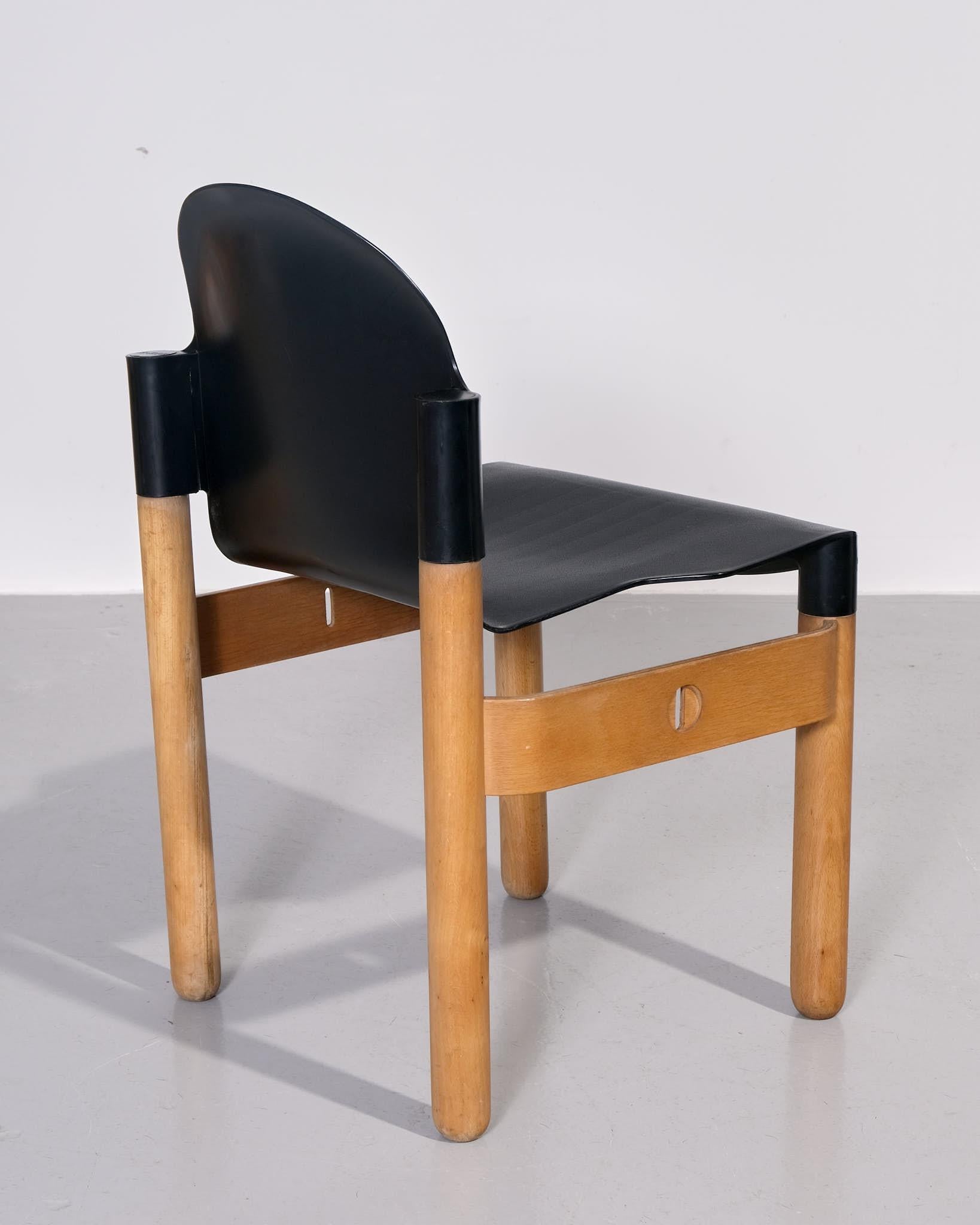 Tedesco Set di 4 sedie da pranzo 'Flex' di Gerd Lange per Thonet C.C. 1980 in vendita