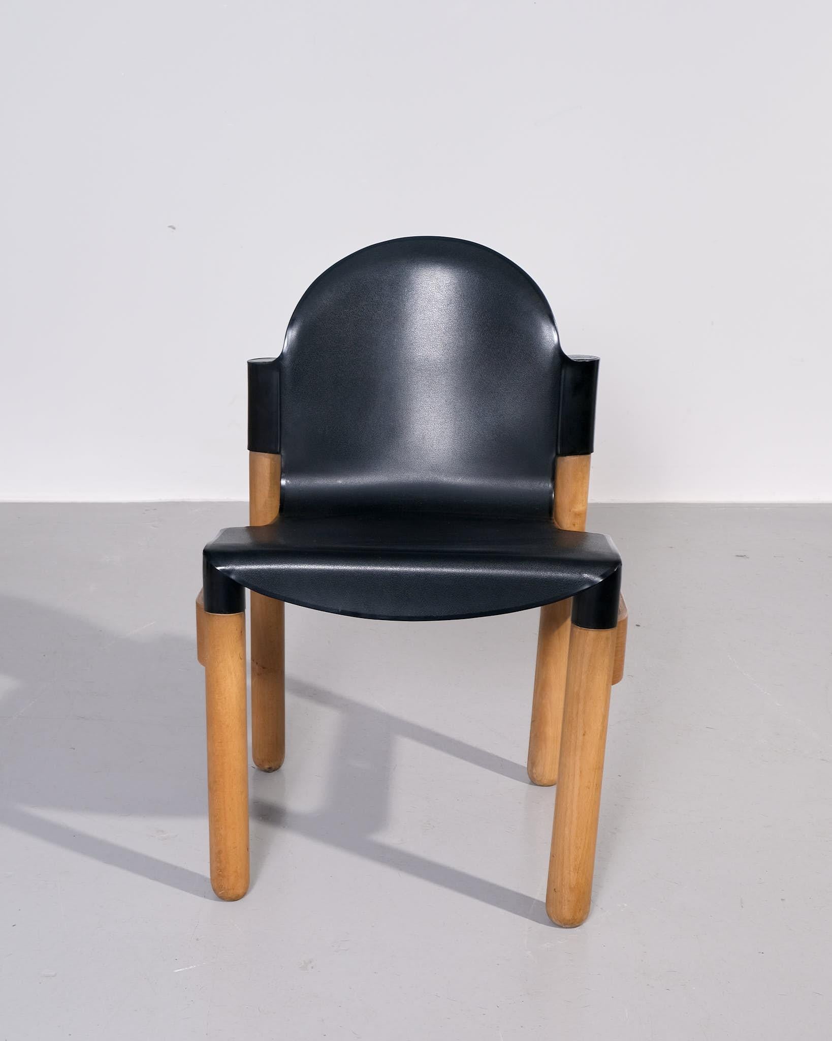 Plastica Set di 4 sedie da pranzo 'Flex' di Gerd Lange per Thonet C.C. 1980 in vendita