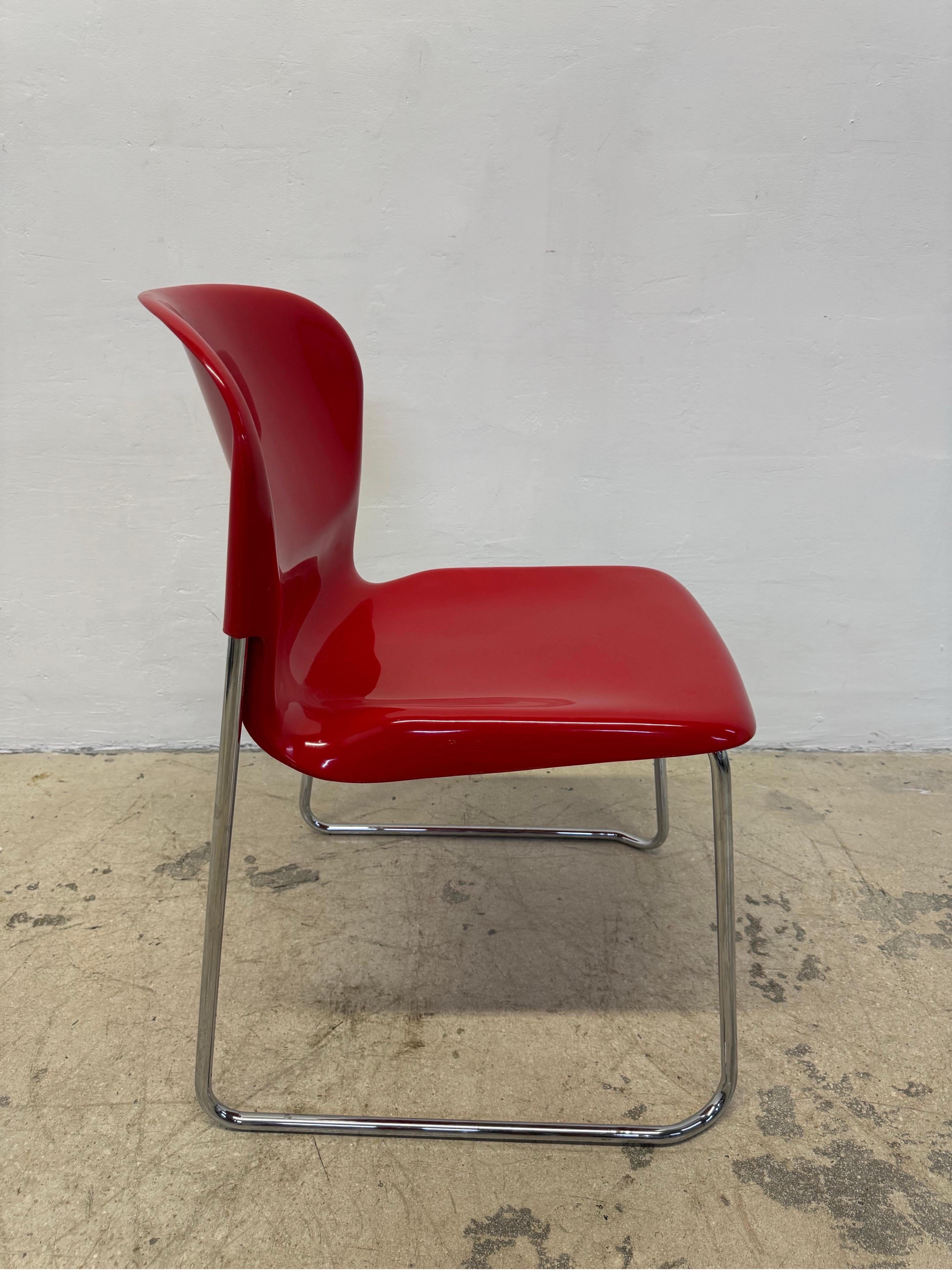 20th Century Gerd Lange Red Dsm400k Nova Chairs for Atelier International - a Pair For Sale