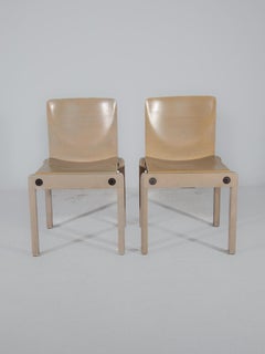 Gerd Lange Sculptural Plywood 1970s Chairs, Germany Design