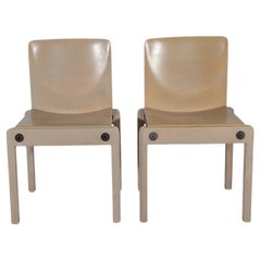 Gerd Lange Sculptural Plywood 1970s Chairs, Germany Design