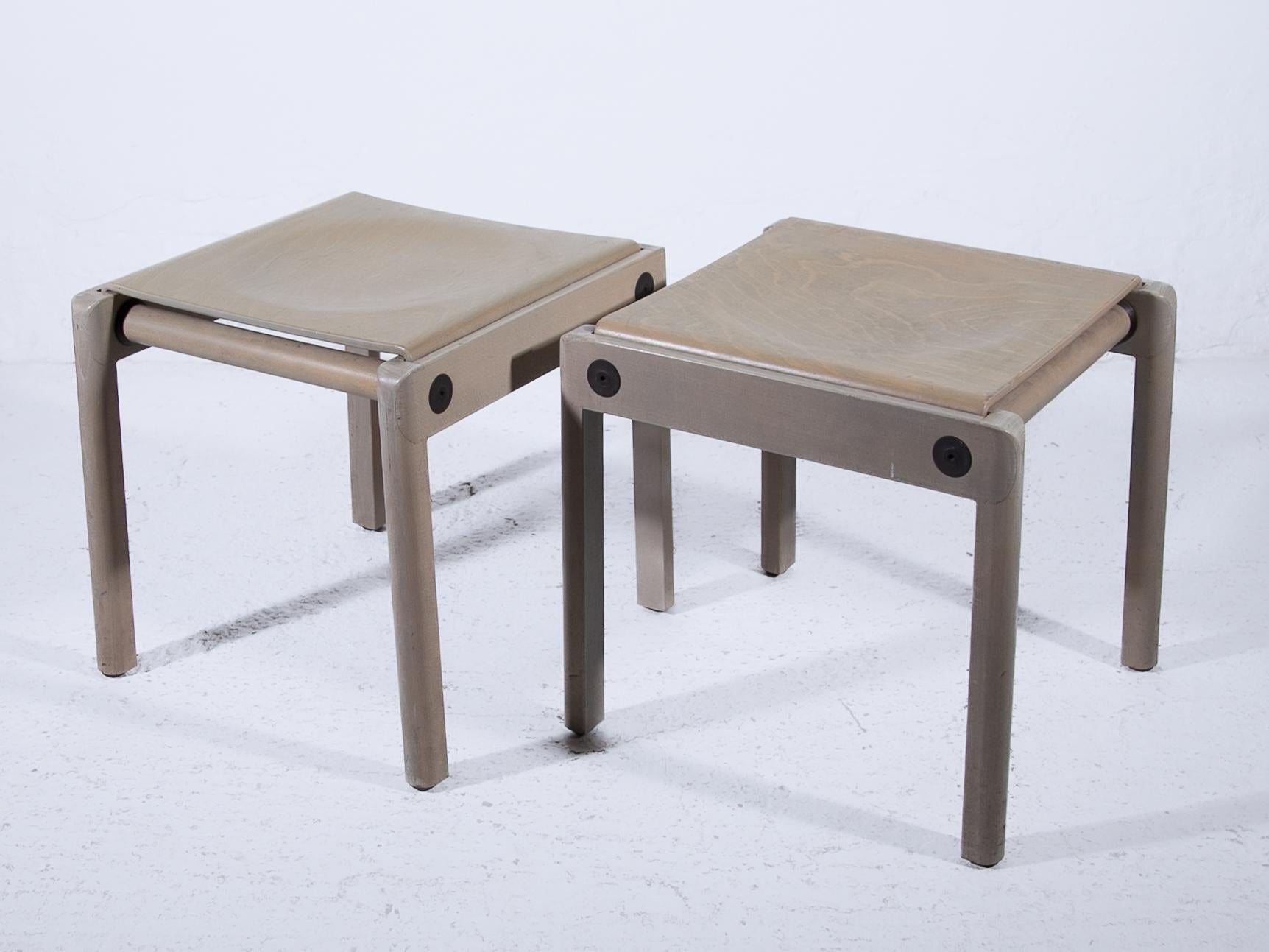 Gerd Lange Juego de dos taburetes diseñados para Thonet, años 70 en venta 2