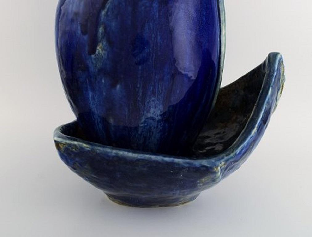 Glazed Gerda Åkesson, Denmark, Large and Impressive Ceramic Sculpture