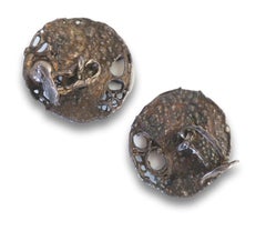 Gerda Flockinger 1960er Jahre Brutalistische Silber-Manschettenknöpfe