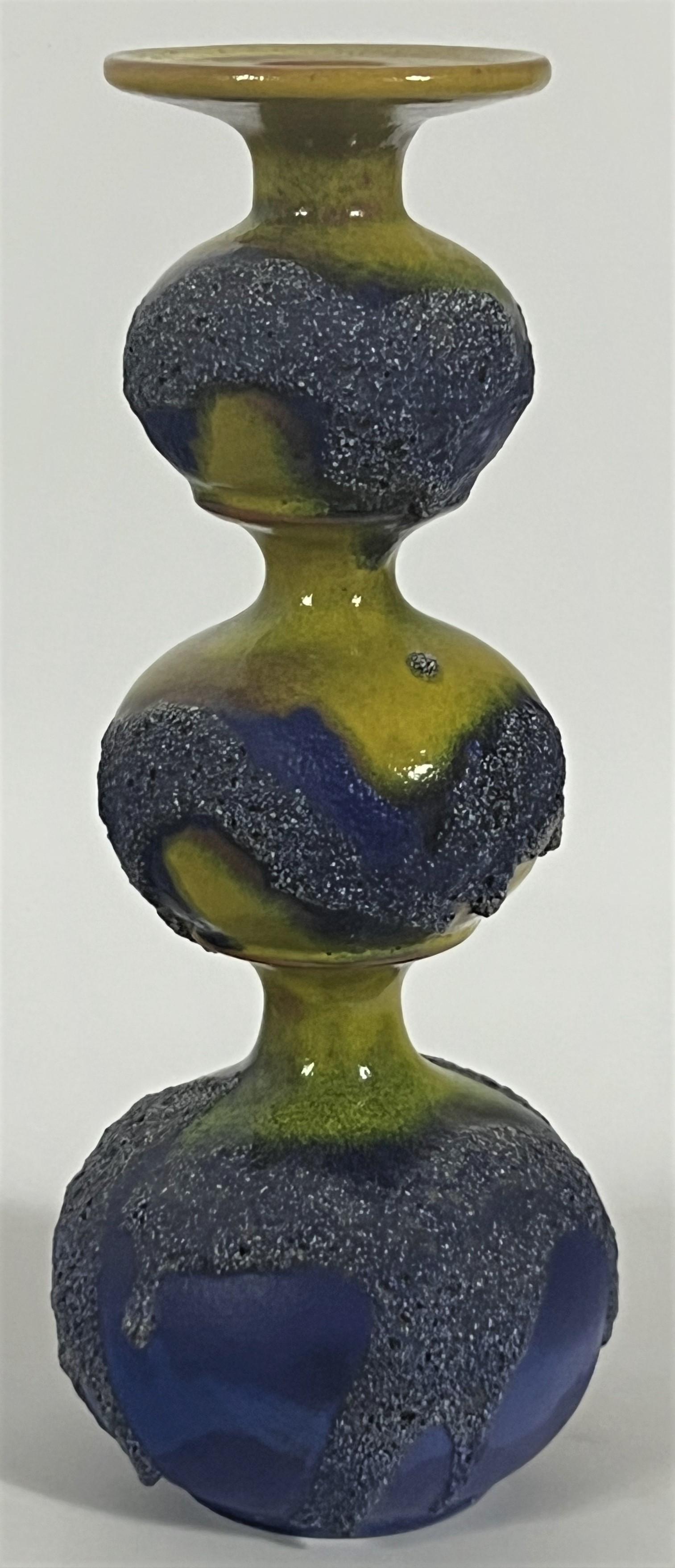 German Gerda Heuckeroth Carstens Tönnieshof 1970's Atomic Fat Lava Candle Holder