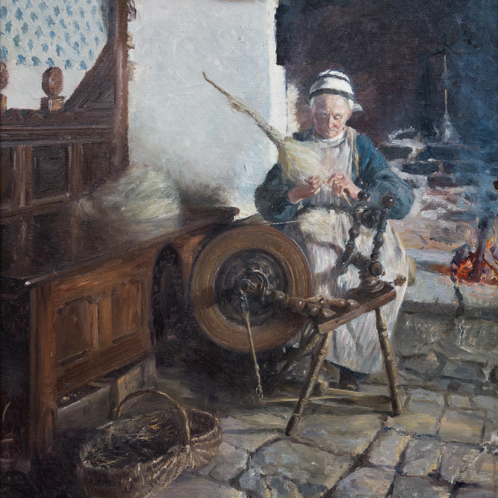 An der Drehscheibe, 1891 – Painting von Gerda Roosval-Kallstenius