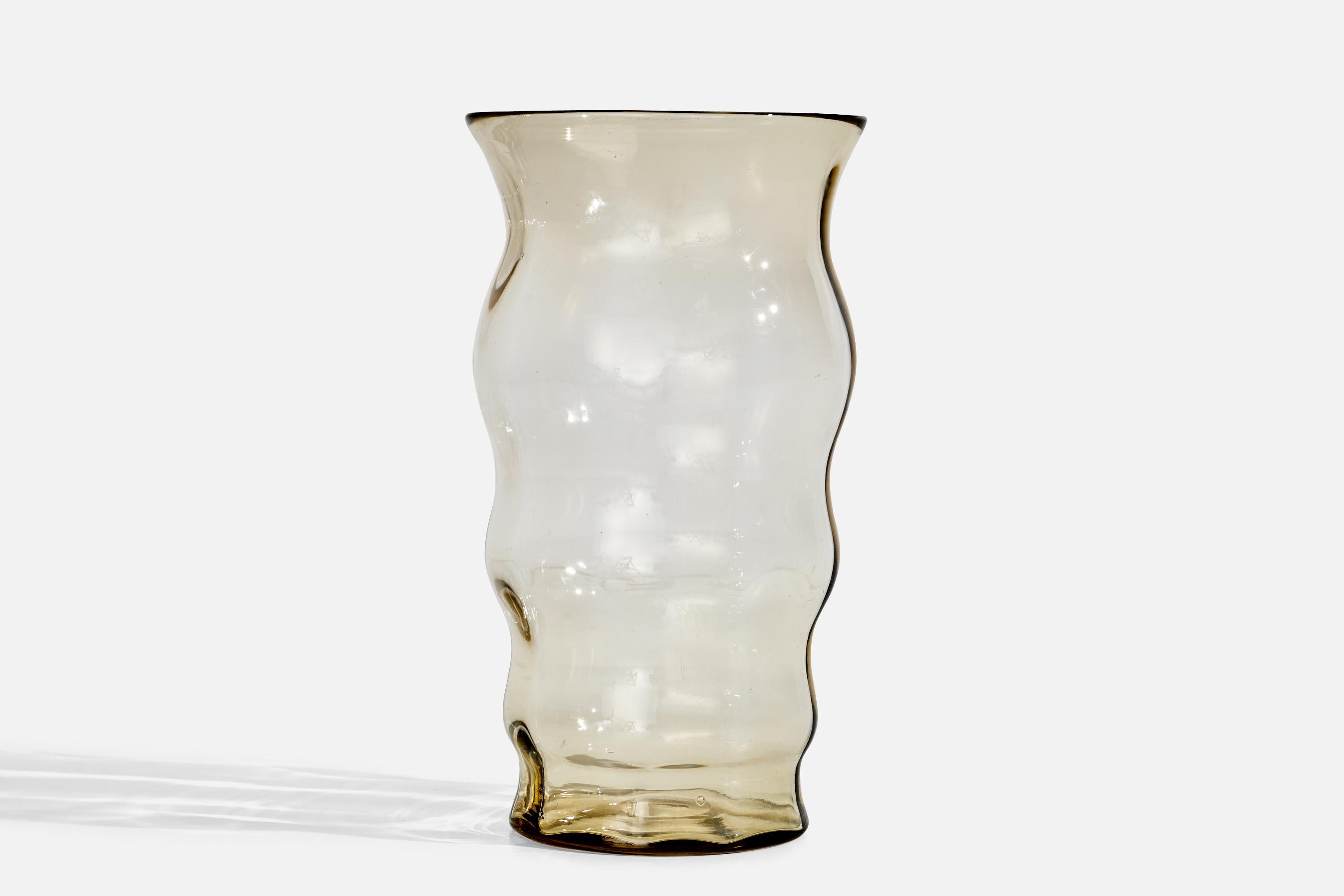 Suédois Gerda Strömberg, Vase, Verre, Suède, années 1920 en vente