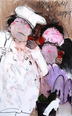 Everybody Happy - Original Bold Delightful Figurative Painting