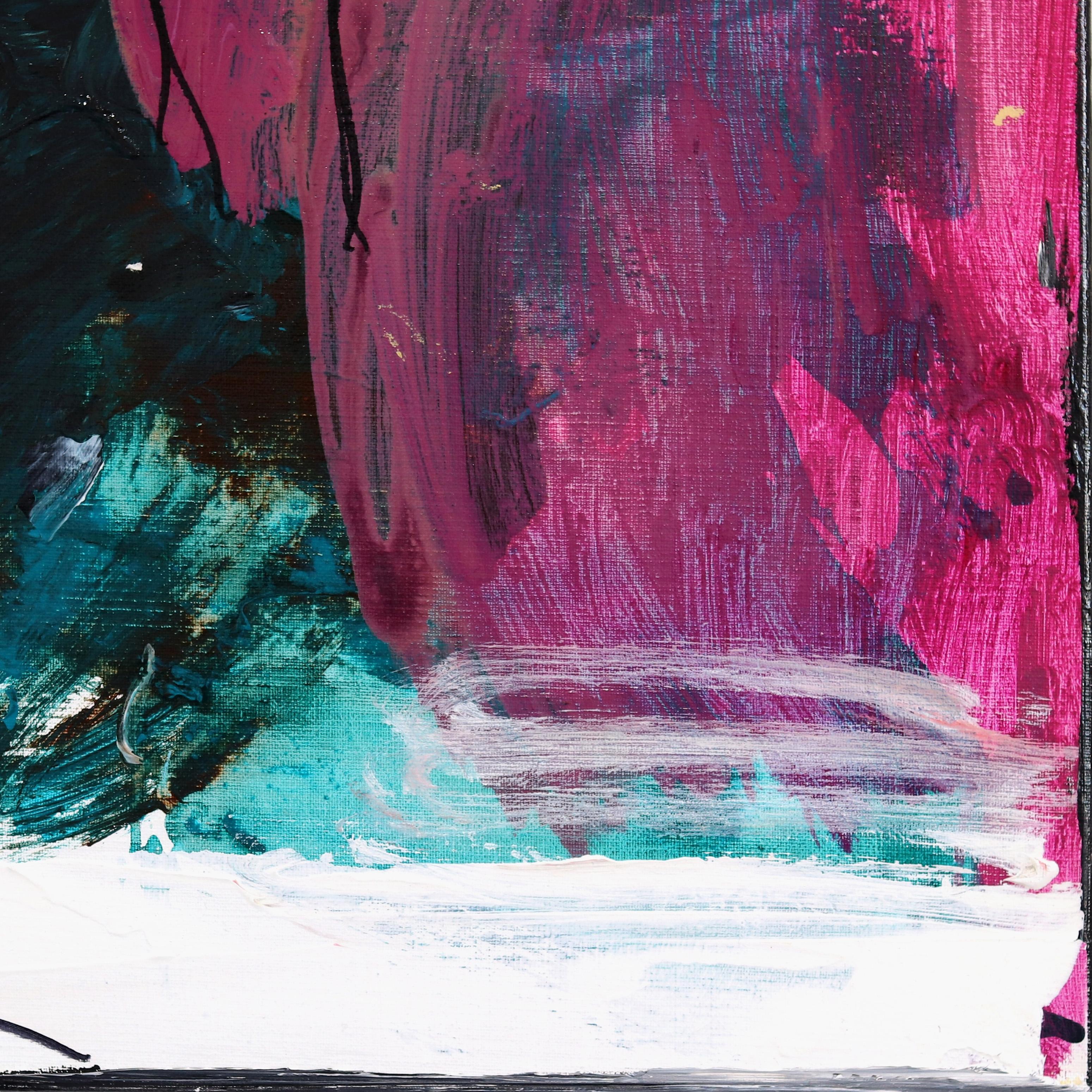 Finalmente venerdì - Pittura figurativa originale audace e deliziosa in vendita 3