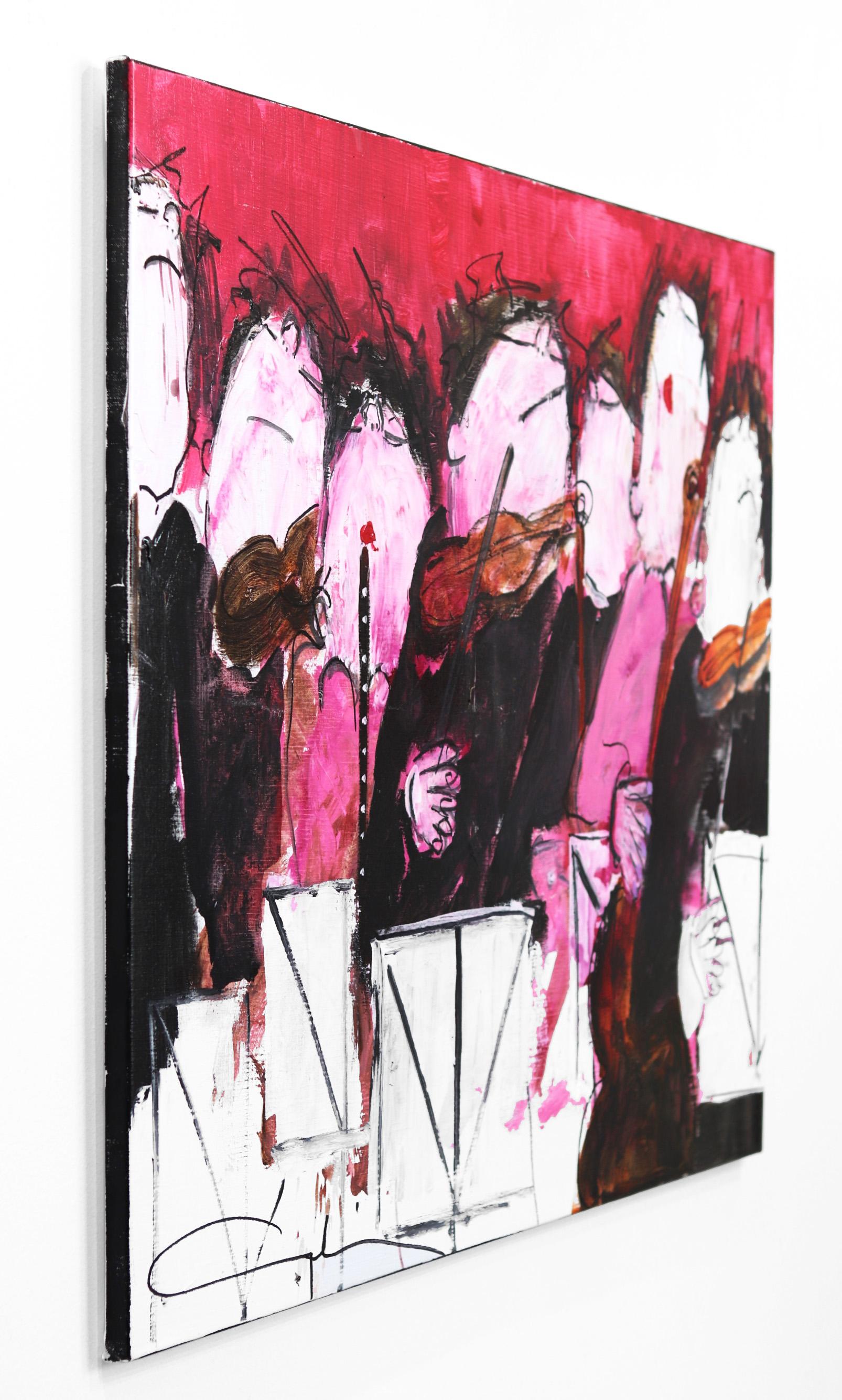 In G-Dur (Violett), Abstract Painting, von Gerdine Duijsens