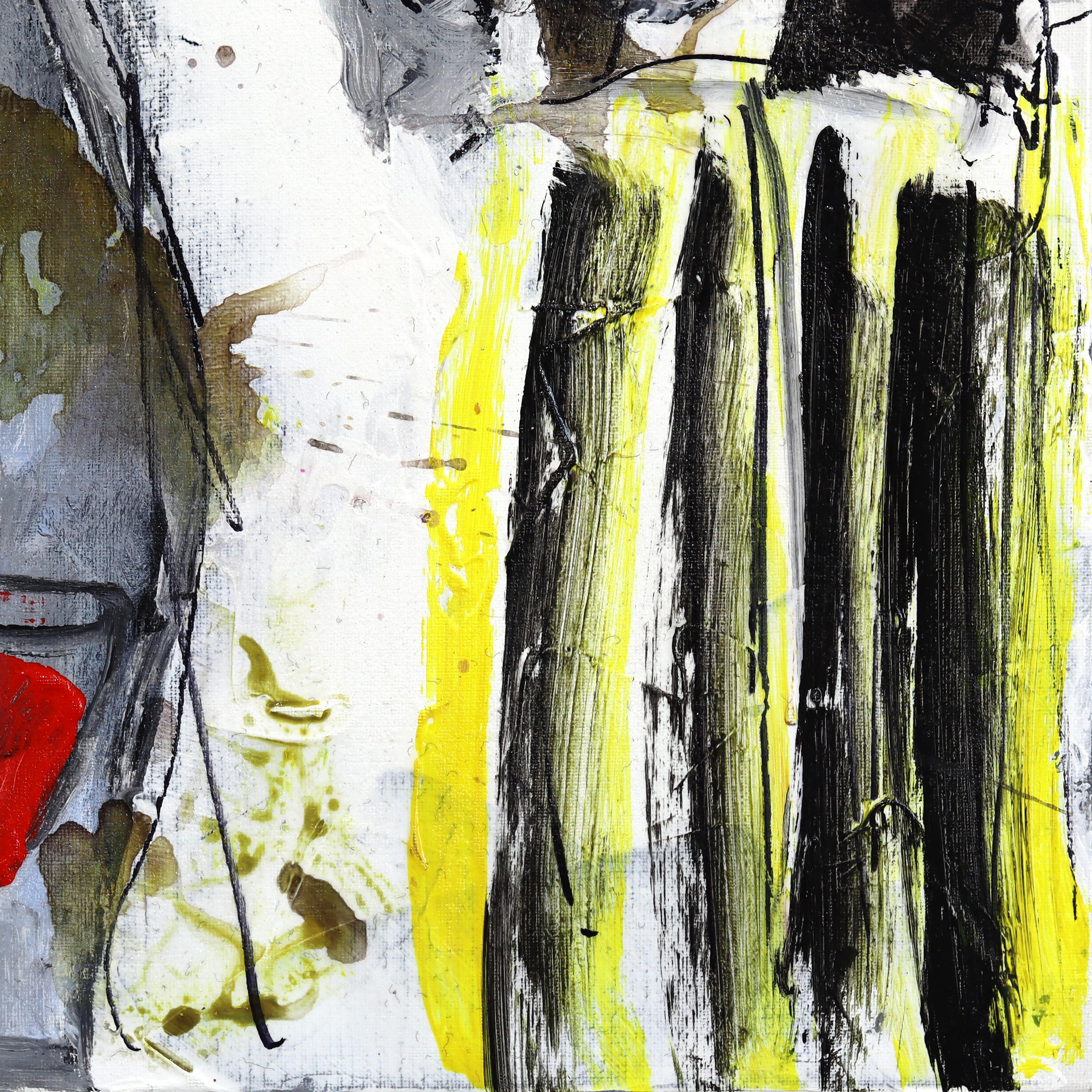 Waiters on the Run - Original Vibrant Figurative Portrait Acrylic Painting For Sale 1
