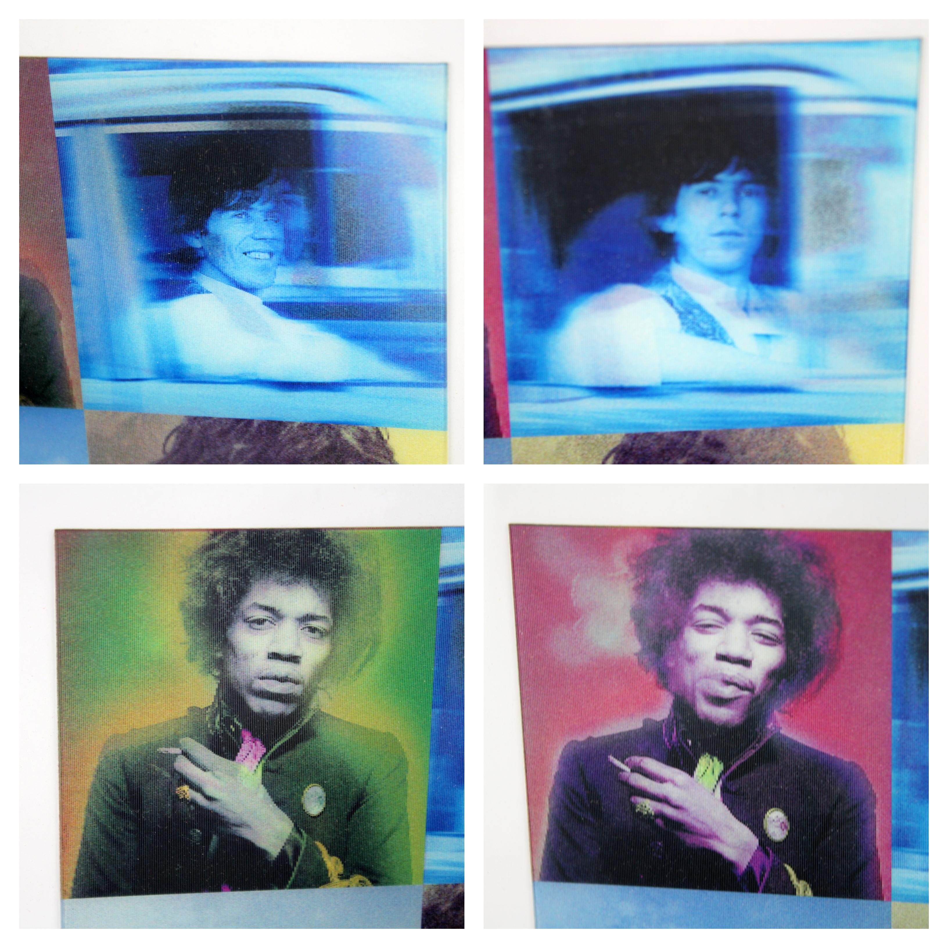 British Gered Mankowitz, Exclusive Lenticular Print Jimi/Keith/Mick/Oasis, 2004