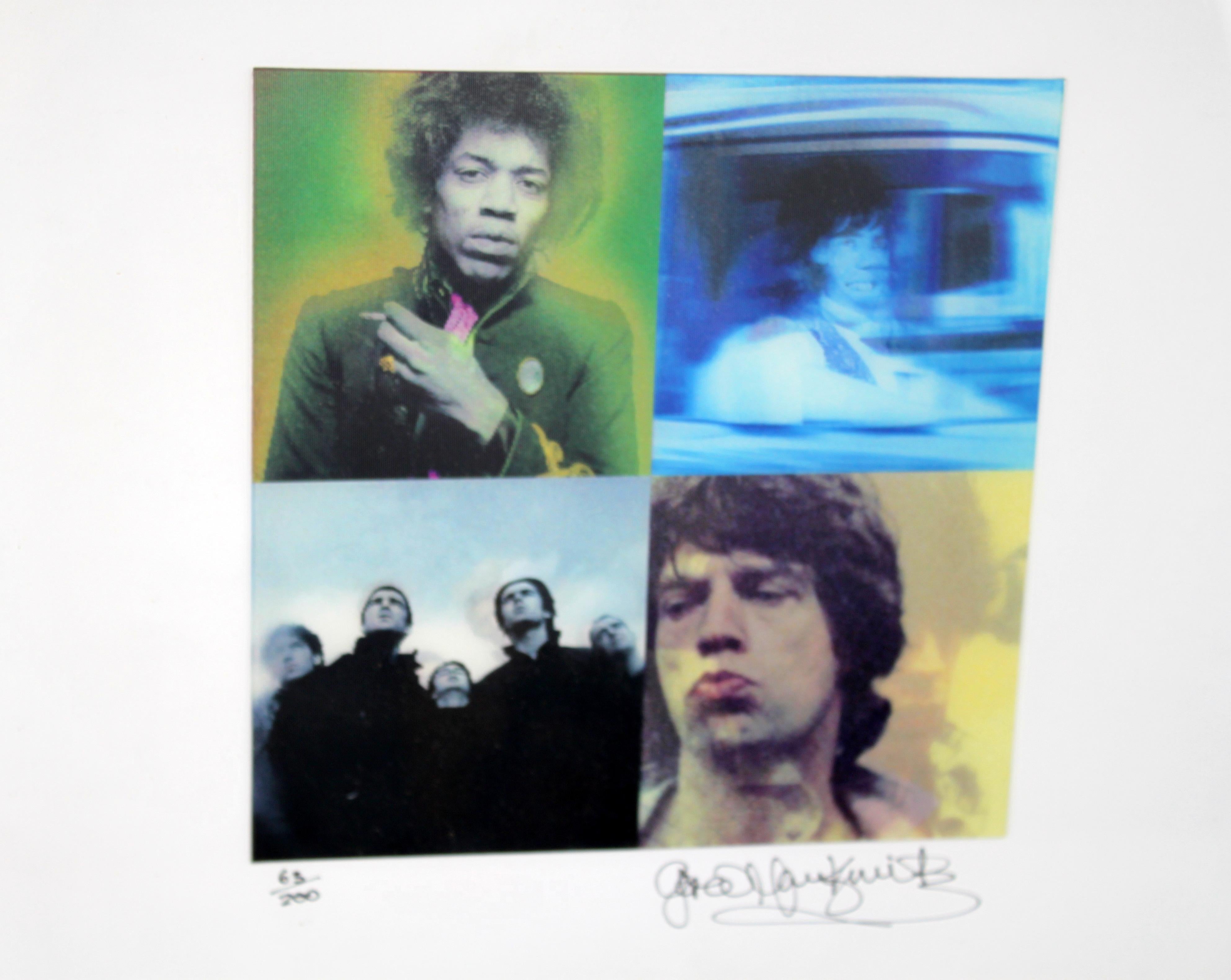 Gered Mankowitz, Exclusive Lenticular Print Jimi/Keith/Mick/Oasis, 2004 1