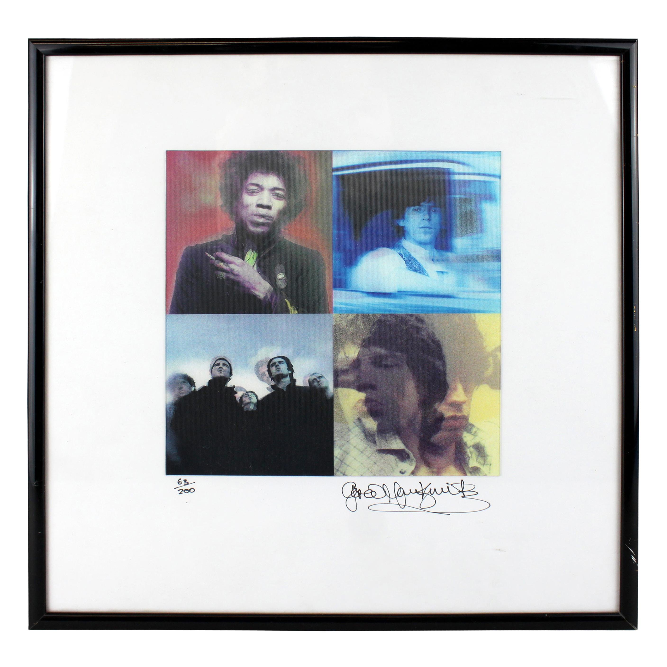 Gered Mankowitz, Exclusive Lenticular Print Jimi/Keith/Mick/Oasis, 2004