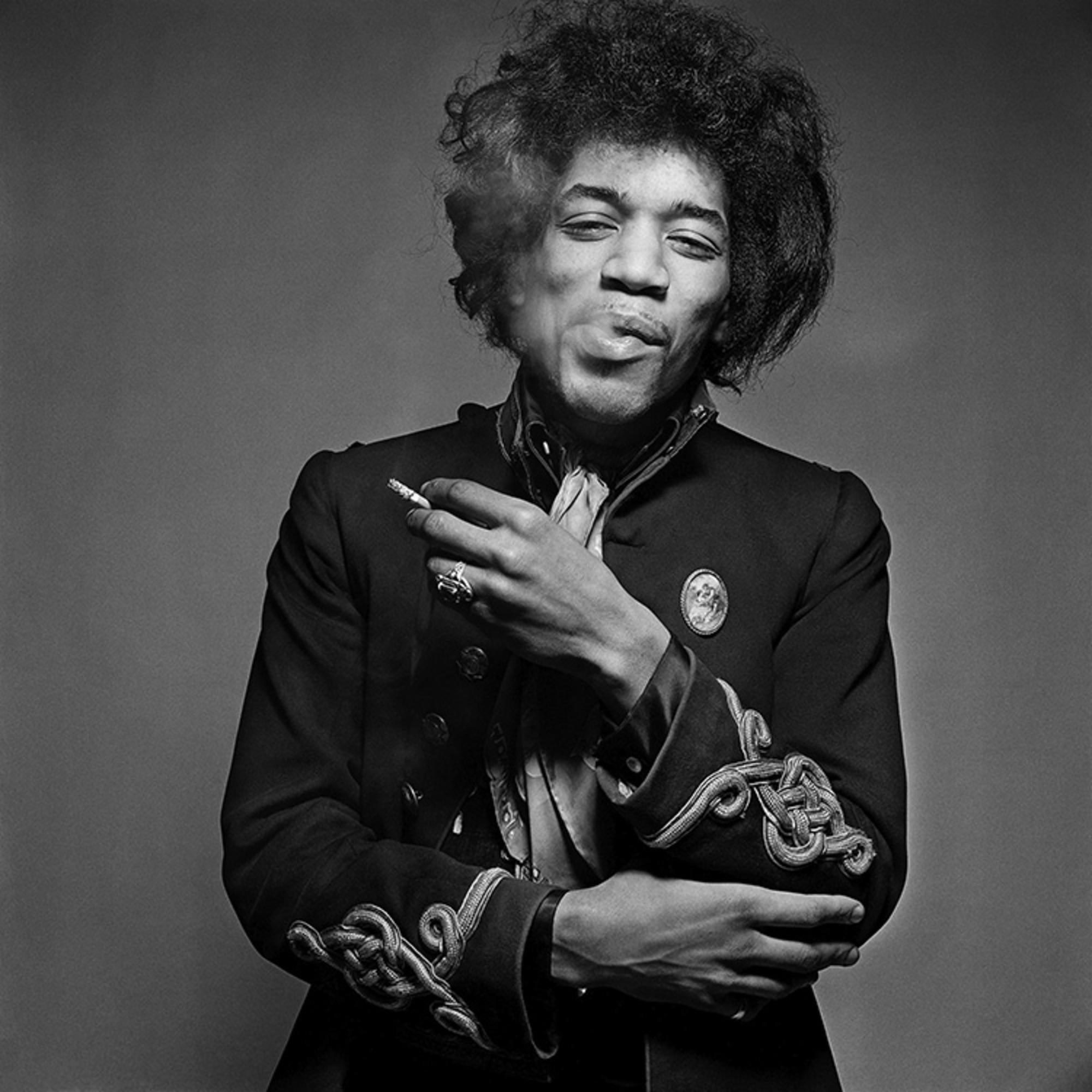 Gered Mankowitz - Jimi Hendrix Cigarette, photographie 1967, imprimée d'après