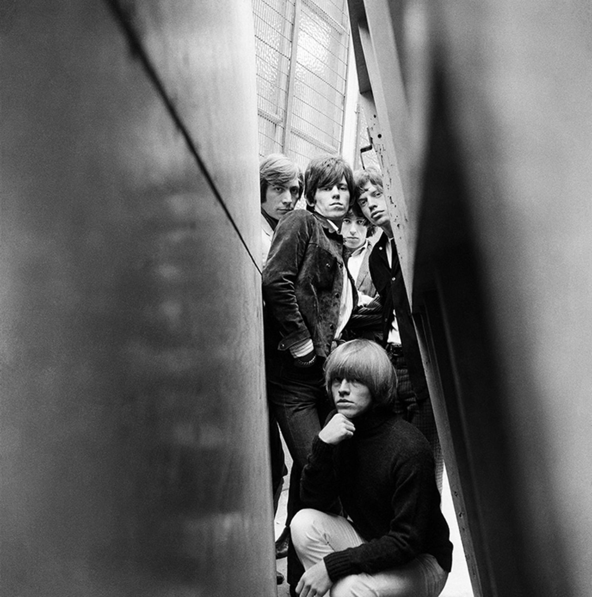 Gelatin-silver, signed and numbered

British rock band The Rolling Stones (Mick Jagger, Keith Richards, Charlie Watts, Bill Wyman and Brian Jones) photographed in London, 1965.

Available Sizes:
16" x 20” Edition of 50
20" x 24” Edition of 50
30" x