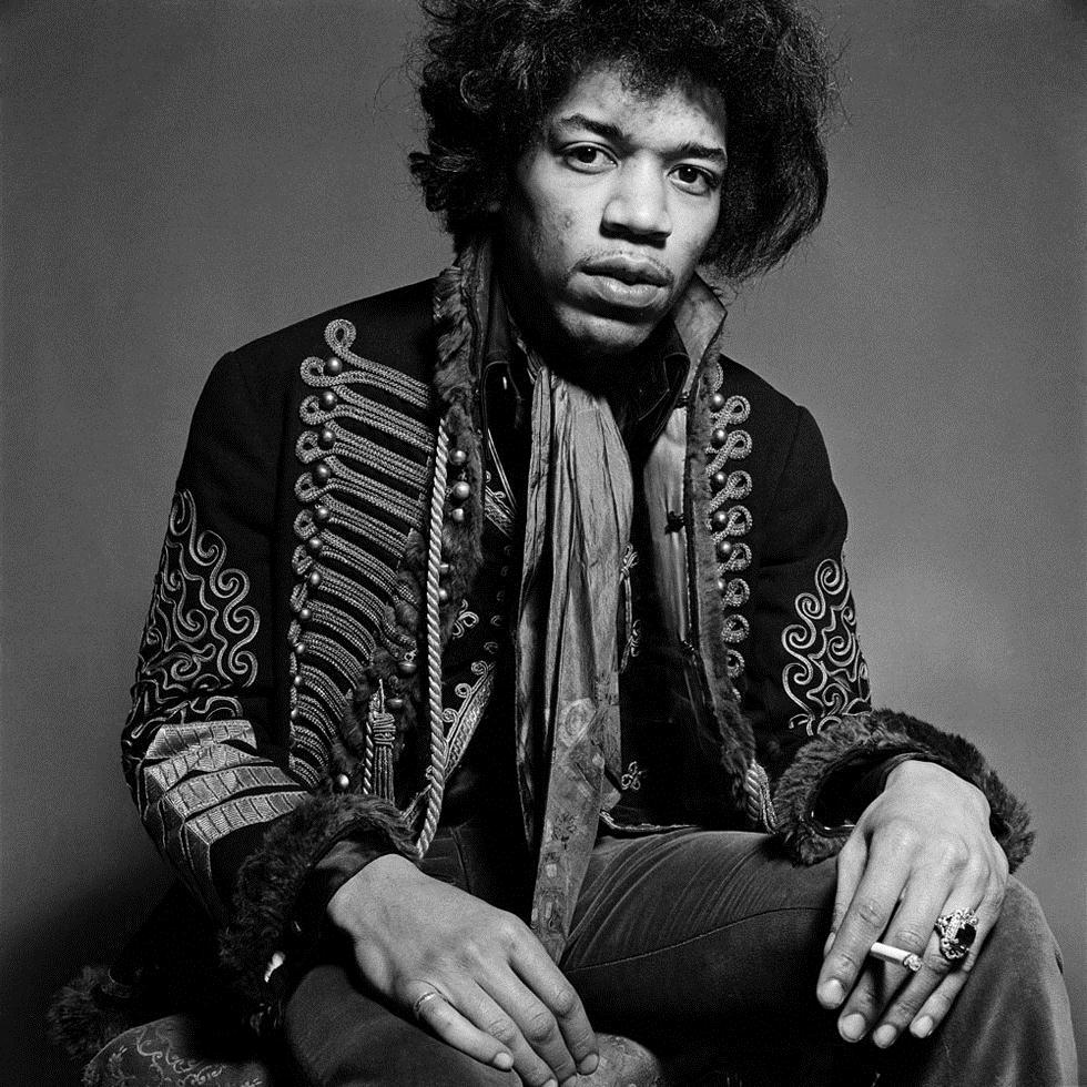 Gered Mankowitz Black and White Photograph - Jimi Hendrix, 1967