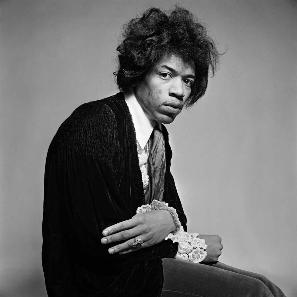 Gered Mankowitz Black and White Photograph - Jimi Hendrix, 1967