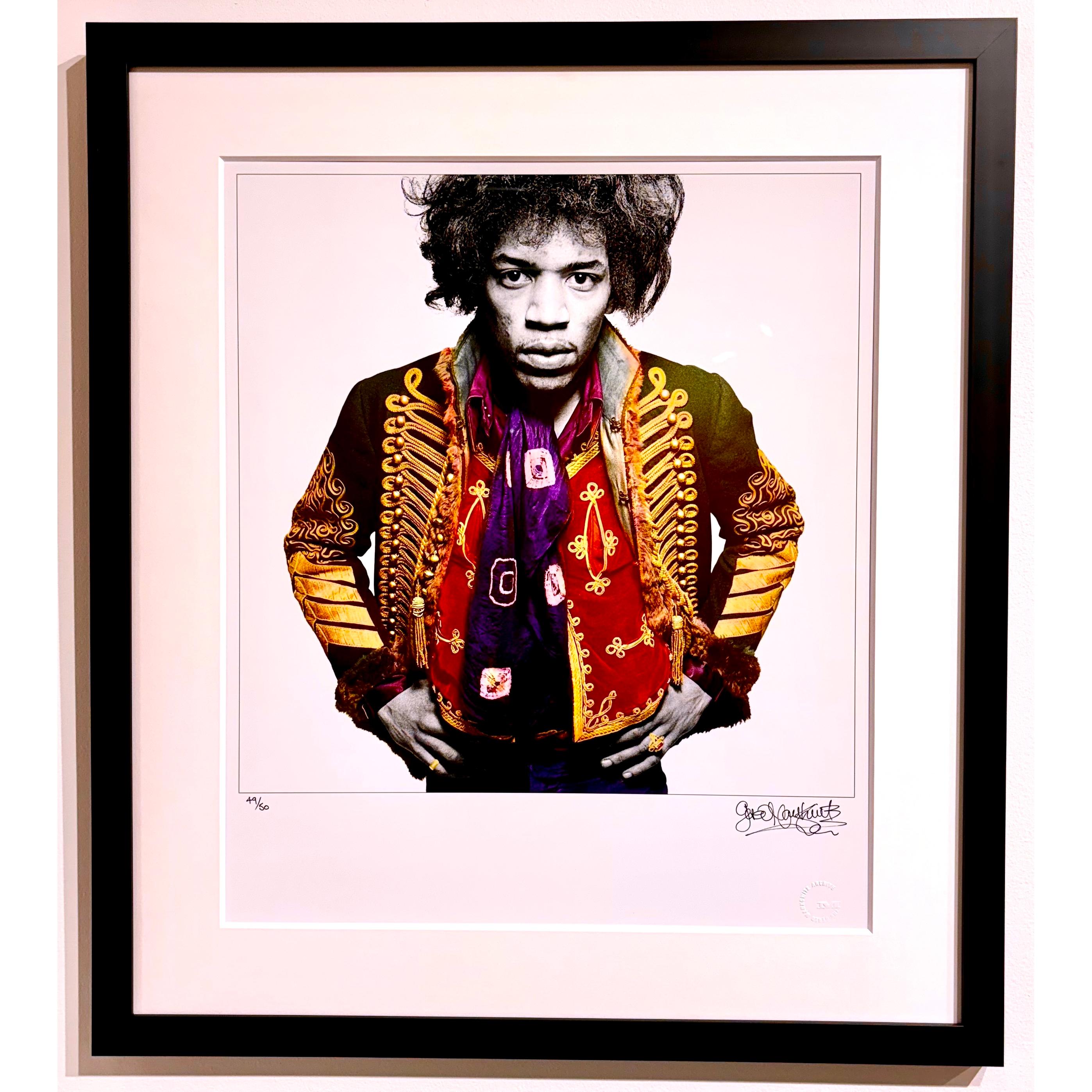 ONE OF THE LAST REMAINING PRINTS IN THIS SIZE

Jimi Hendrix “Classic Color” 1967 by Gered Mankovitz

Signed and numbered by Gered Mankowitz.

One of the last prints available, signed limited edition 20x24" print, edition number 49/50

Frame