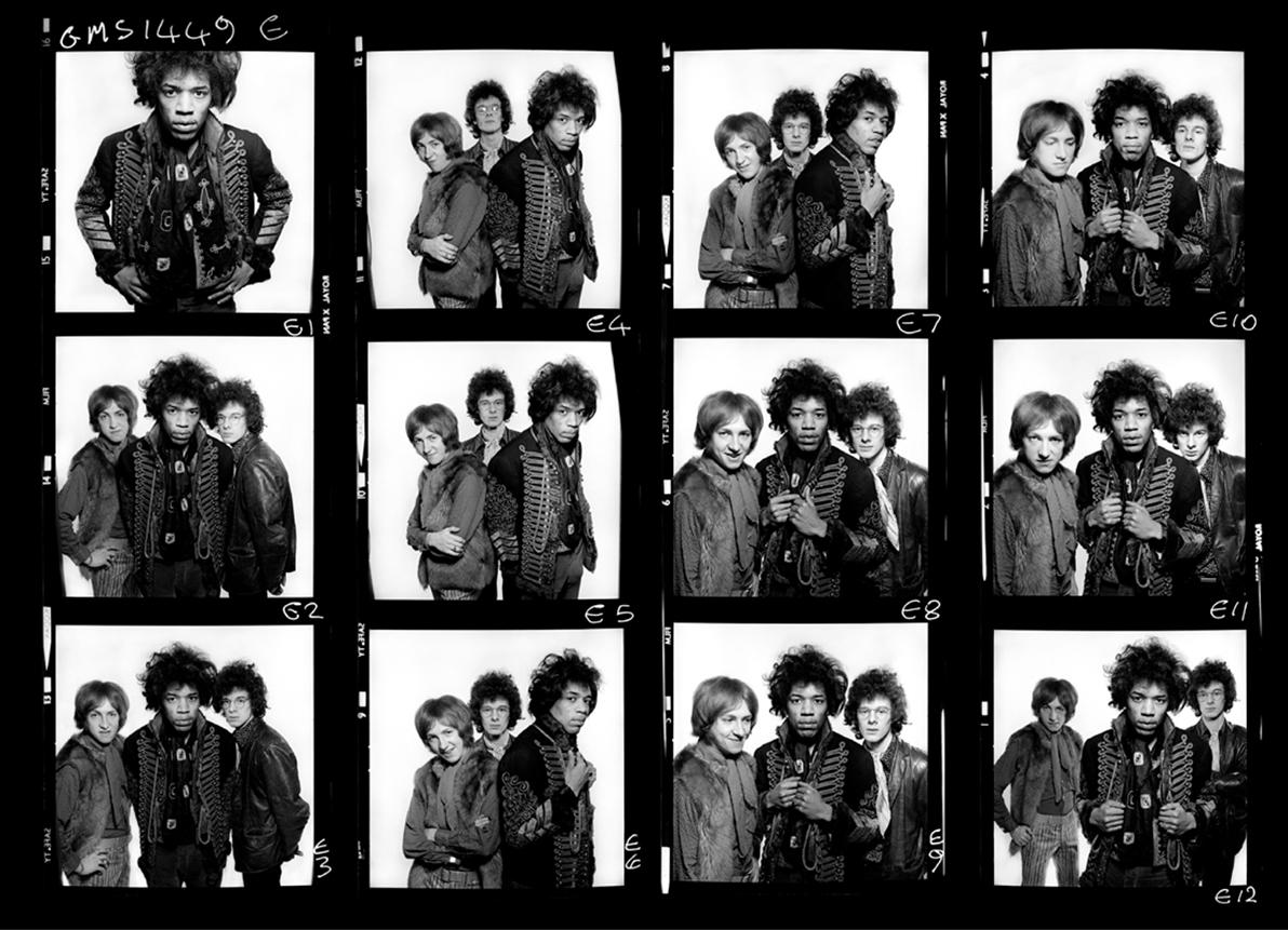 Affiche de contact Jimi Hendrix Experience 1967 de Gered Mankowitz
