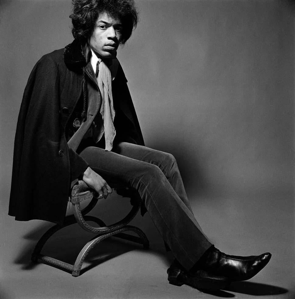 Gered Mankowitz Black and White Photograph - Jimi Hendrix Experience, London, 1967