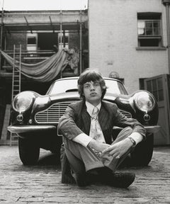Mick Jagger and Aston Martin, 1966, Signed, Limited, Silver Gelatin Print