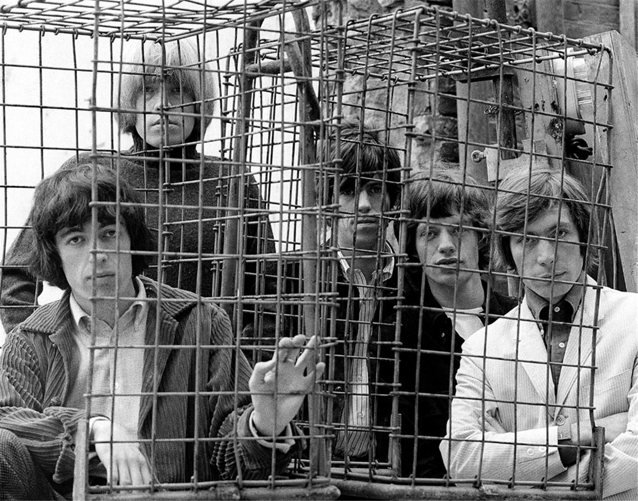 Gered Mankowitz Black and White Photograph - Rolling Stones Caged