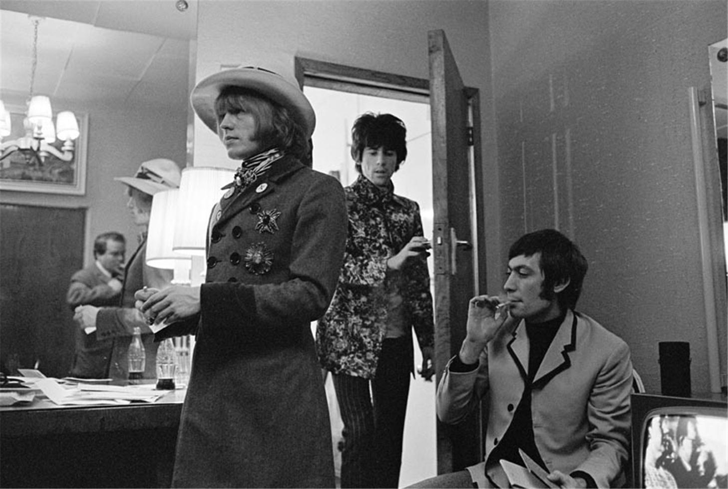 Gered Mankowitz Black and White Photograph - The Rolling Stones Backstage