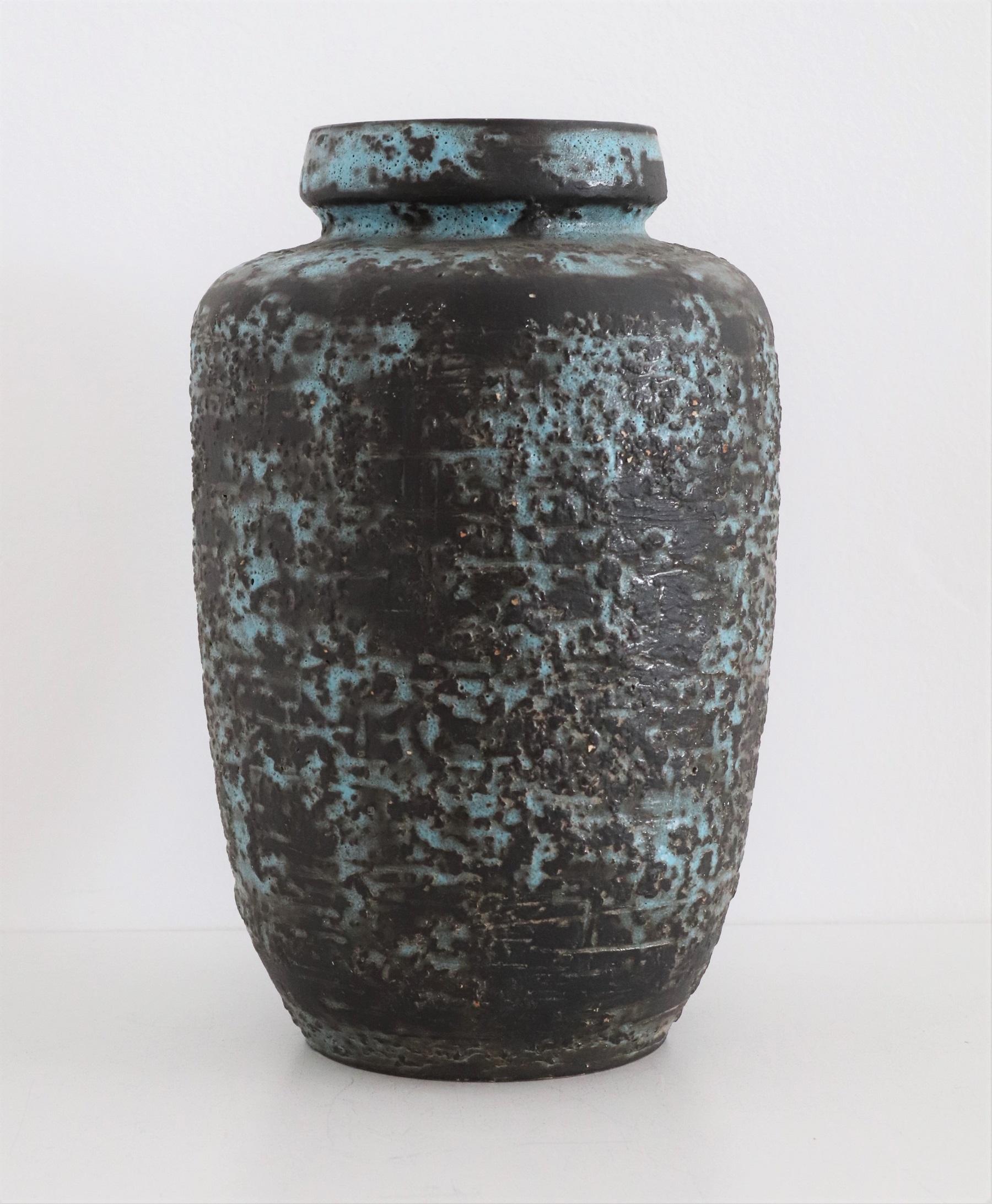 German Gerhard Bauer Large Studio Pottery Vase, 1960s
