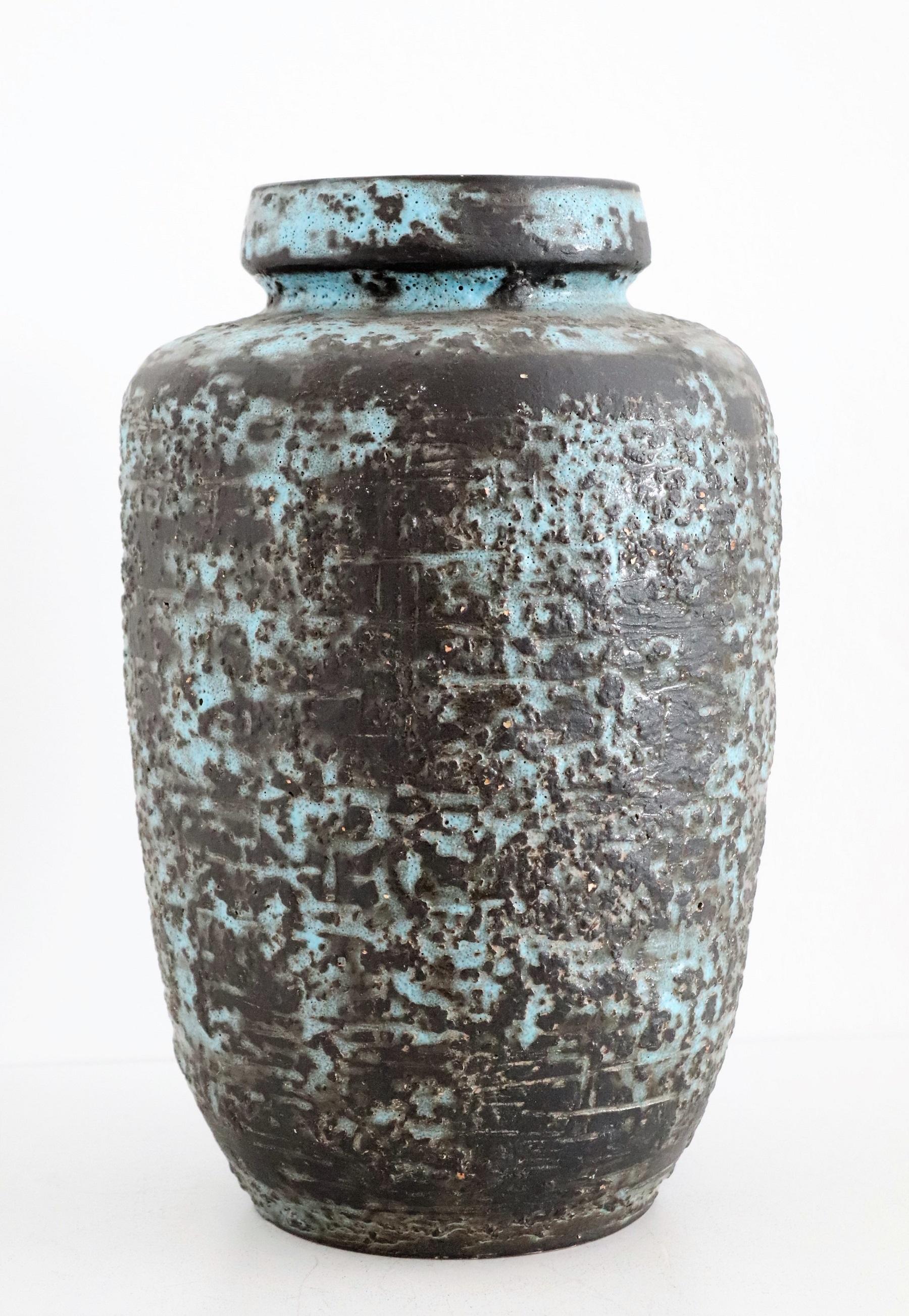 Hand-Crafted Gerhard Bauer Large Studio Pottery Vase, 1960s