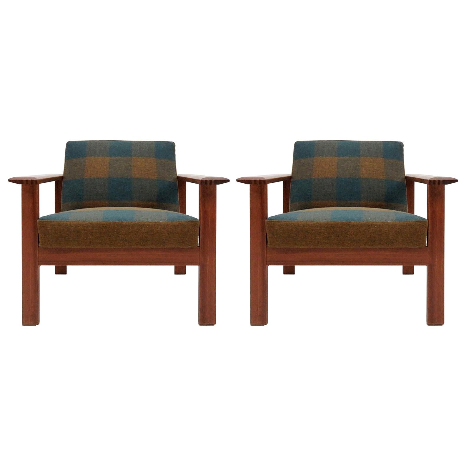 Gerhard Berg "Kubus" Lounge Chairs, 1960
