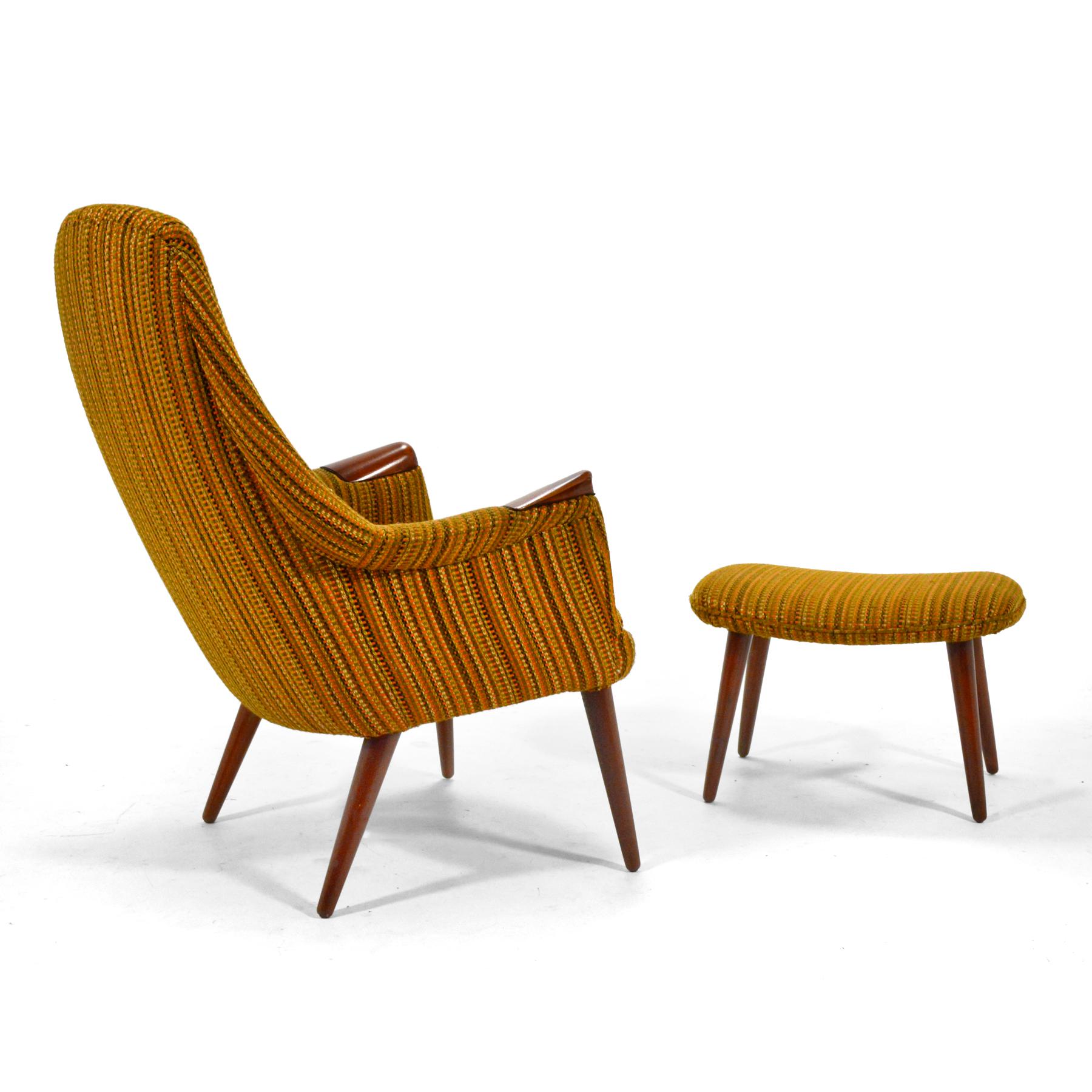 Norwegian Gerhard Berg Lounge Chair and Ottoman