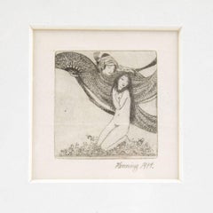 Gerhard Henning: Aquatint Etching – Two Oriental Figures (1914)