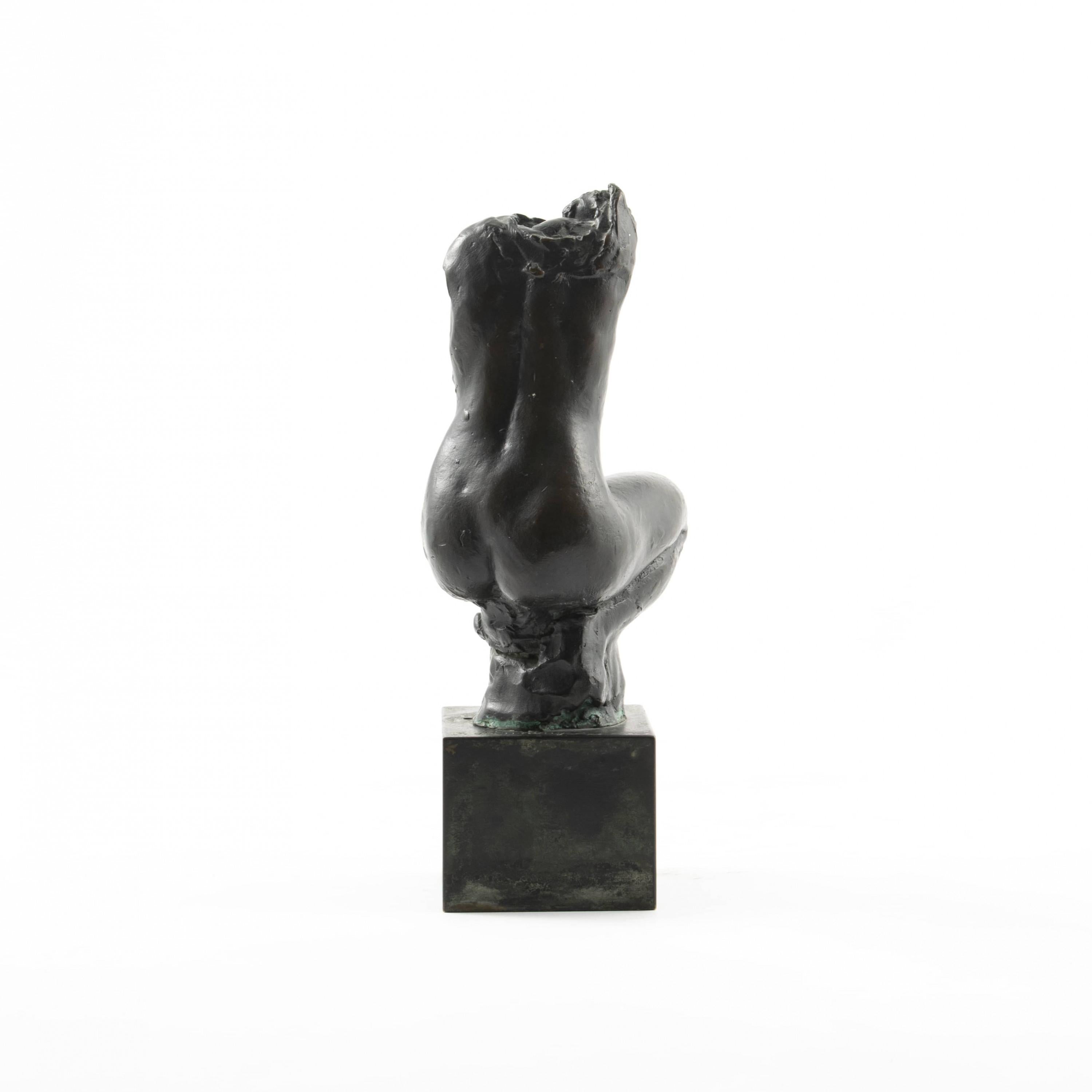 Scandinavian Modern Gerhard Henning, Bronze Statuette, Sitting Woman