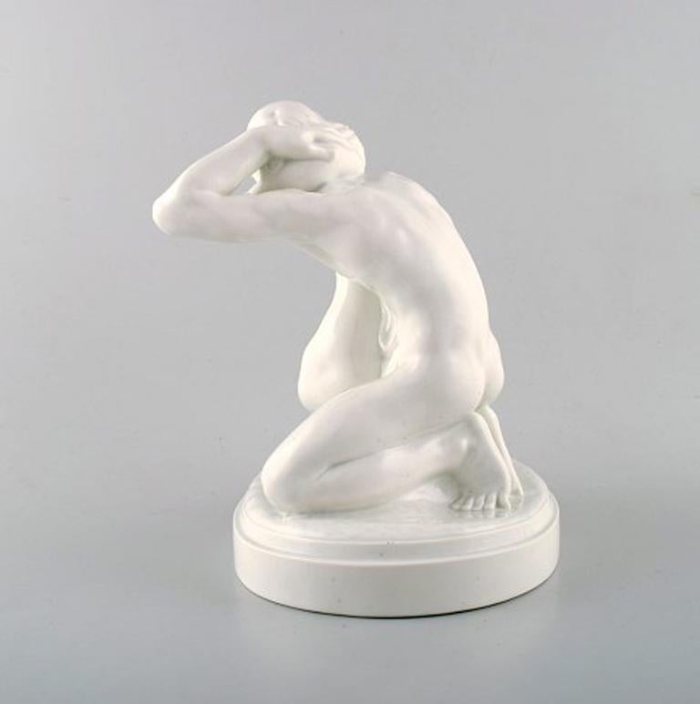Art Nouveau Gerhard Henning for Royal Copenhagen, Amor and Psyche, Figure in China