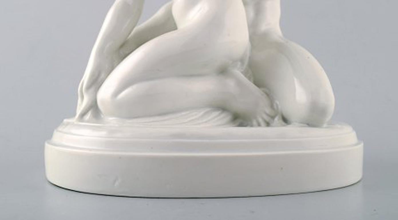 Early 20th Century Gerhard Henning for Royal Copenhagen, Amor and Psyche, Figure in China