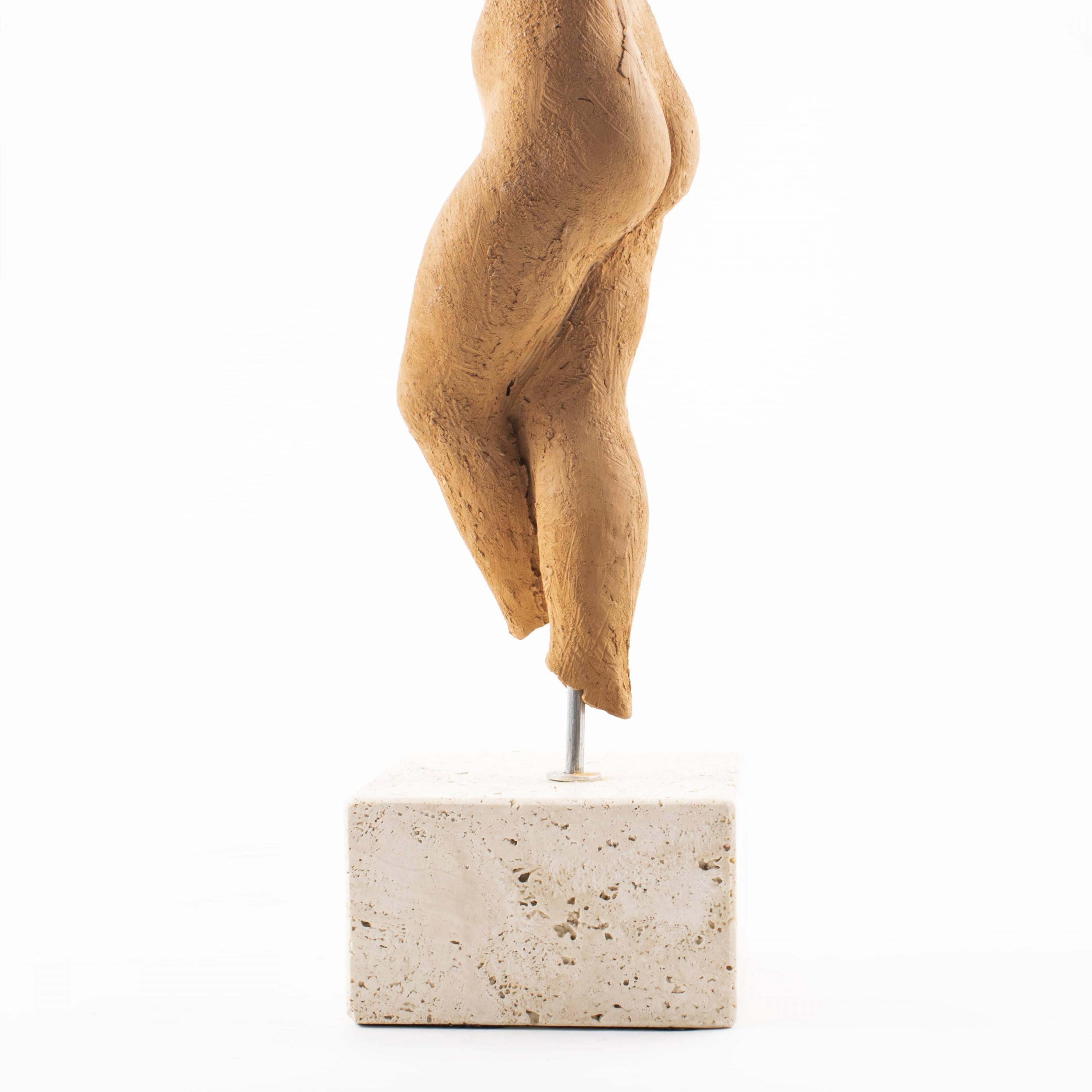 Gerhard Henning, Gracious Female Figure in Burnt Clay For Sale 2