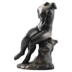 Gerhard Henning, sculpture en pltre d'un torse de femme nue