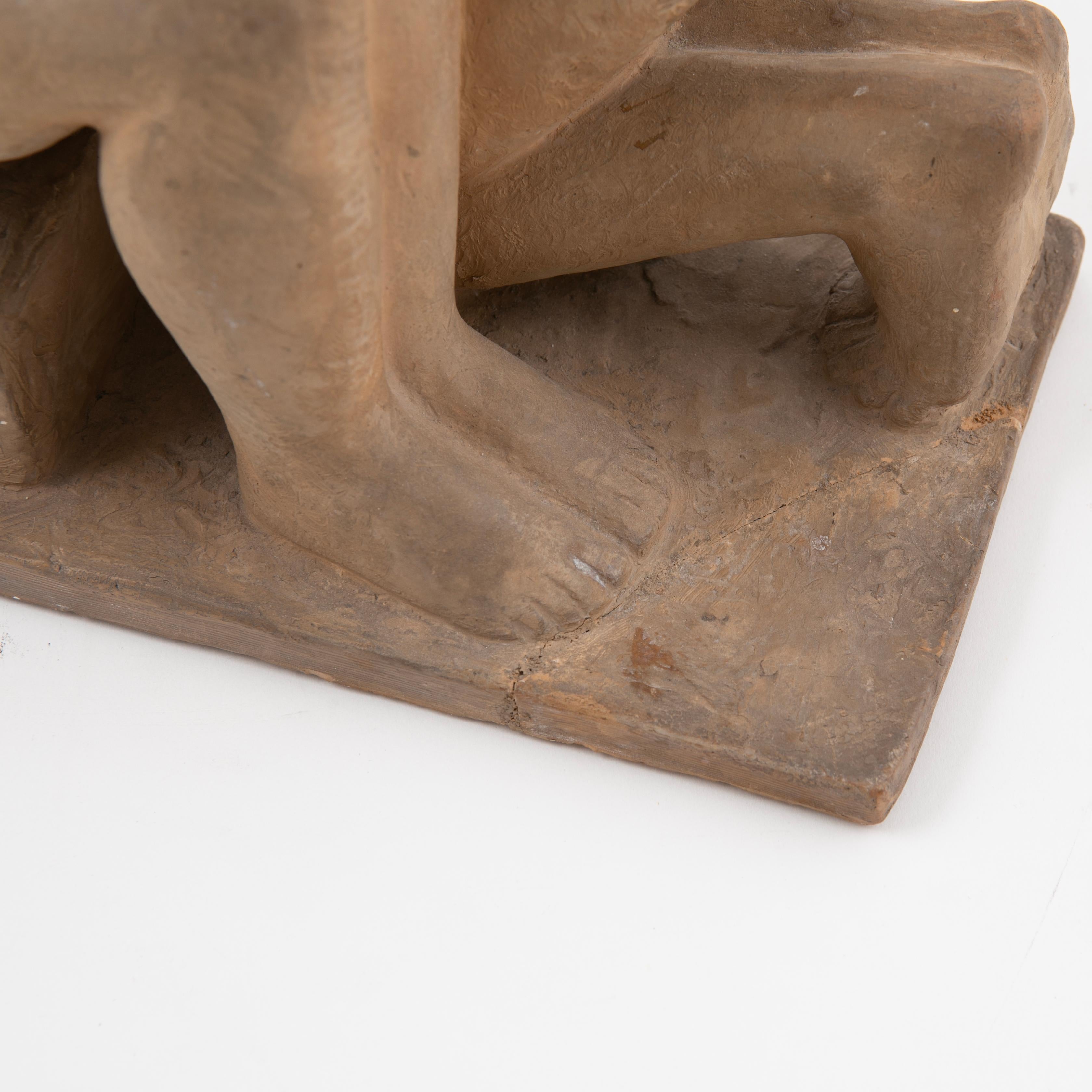 Gerhard Henning Escultura de arcilla de hombre y mujer en venta 2