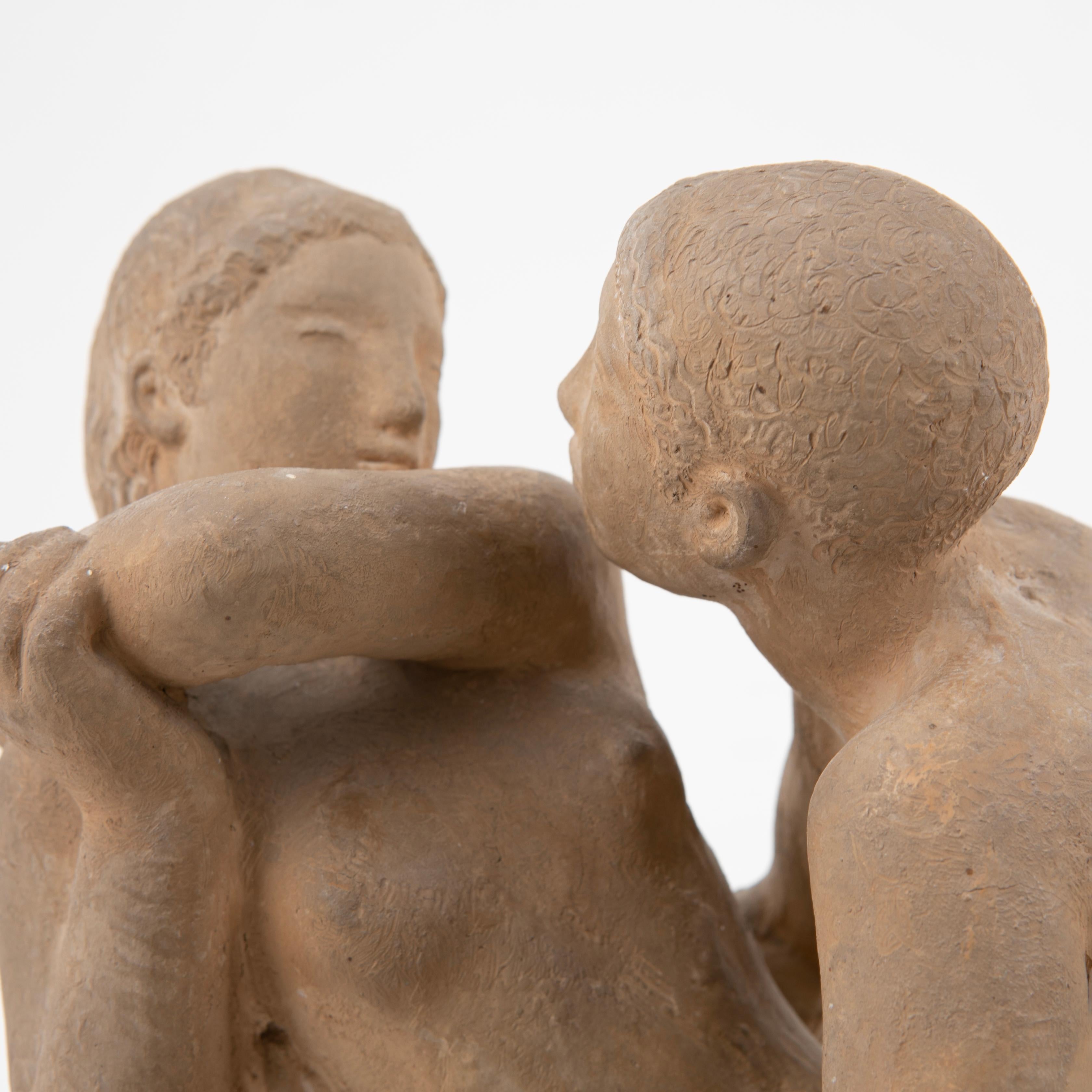Gerhard Henning Sculpture en terre cuite Homme et Femme en vente 5