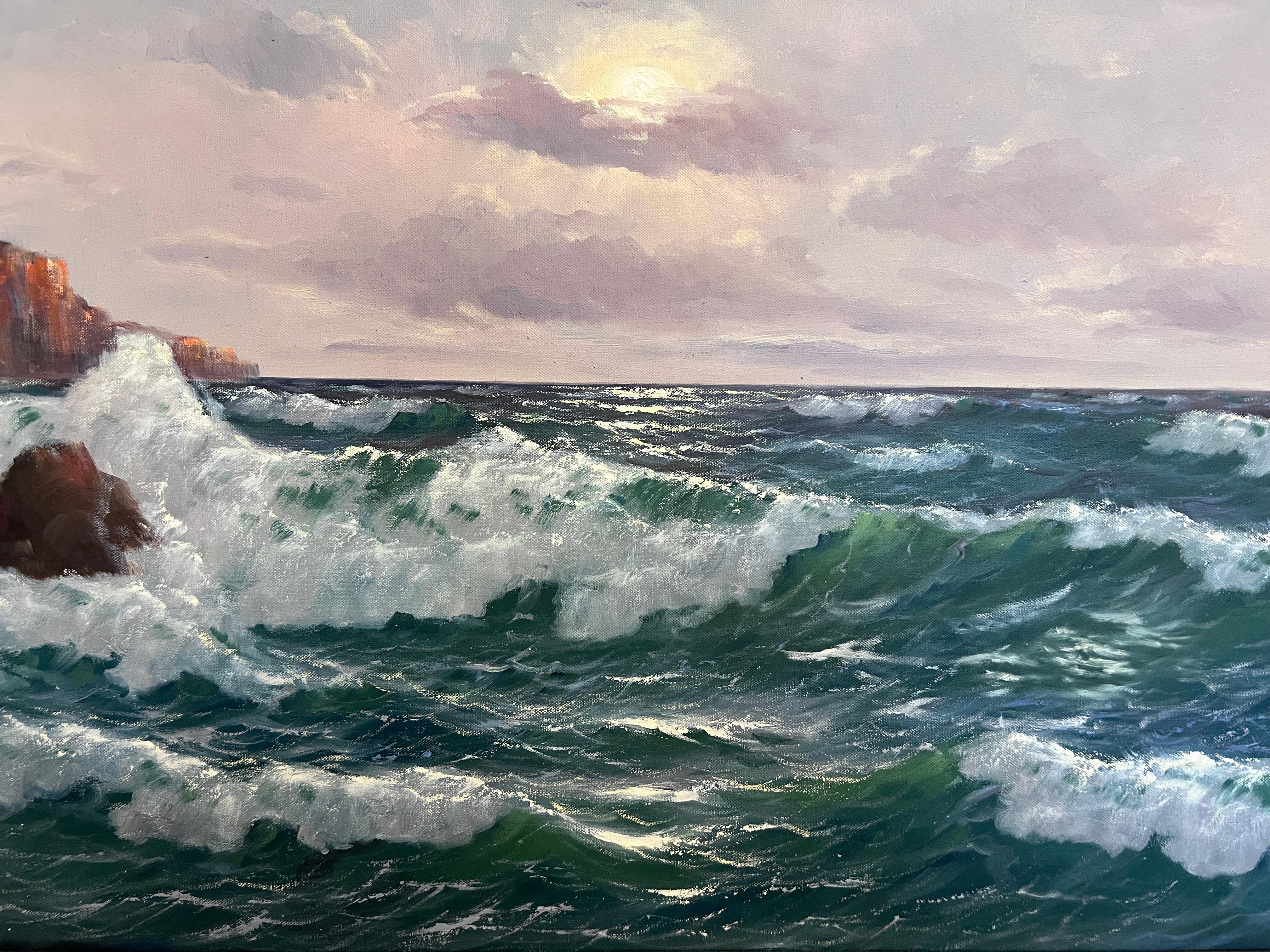 Gerhard Lukas Larsen (German 1911-1965) Oil canvas Vintage, Maritime, Seascape im Angebot 2