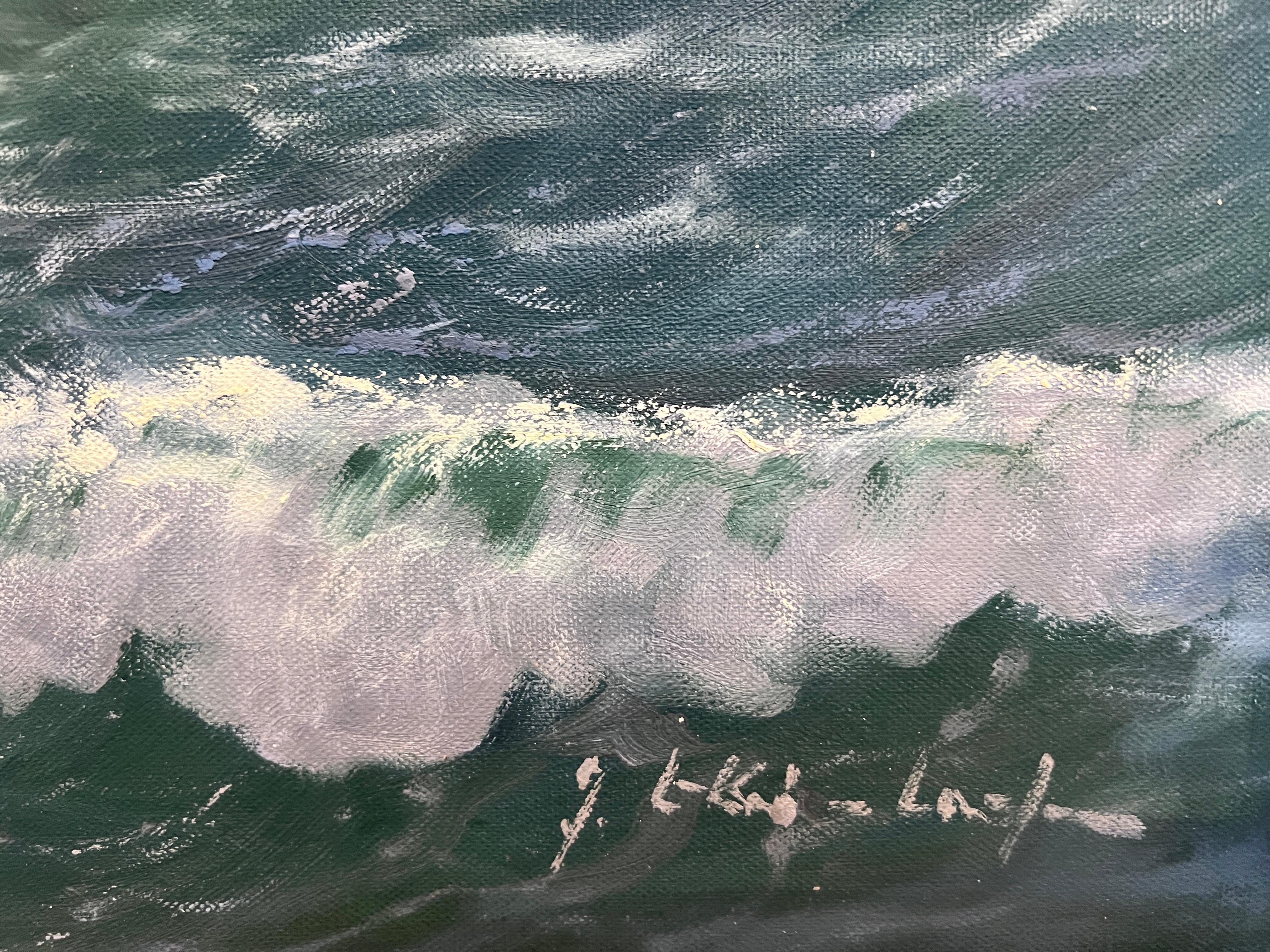 Gerhard Lukas Larsen (German 1911-1965) Oil canvas Vintage, Maritime, Seascape im Angebot 7