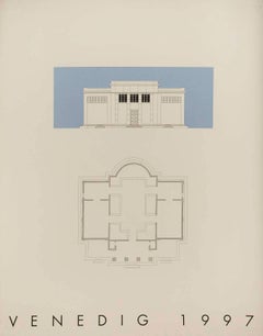 VENEDIG 1997, sérigraphie de soie, sérigraphie architecturale minimaliste et conceptuelle