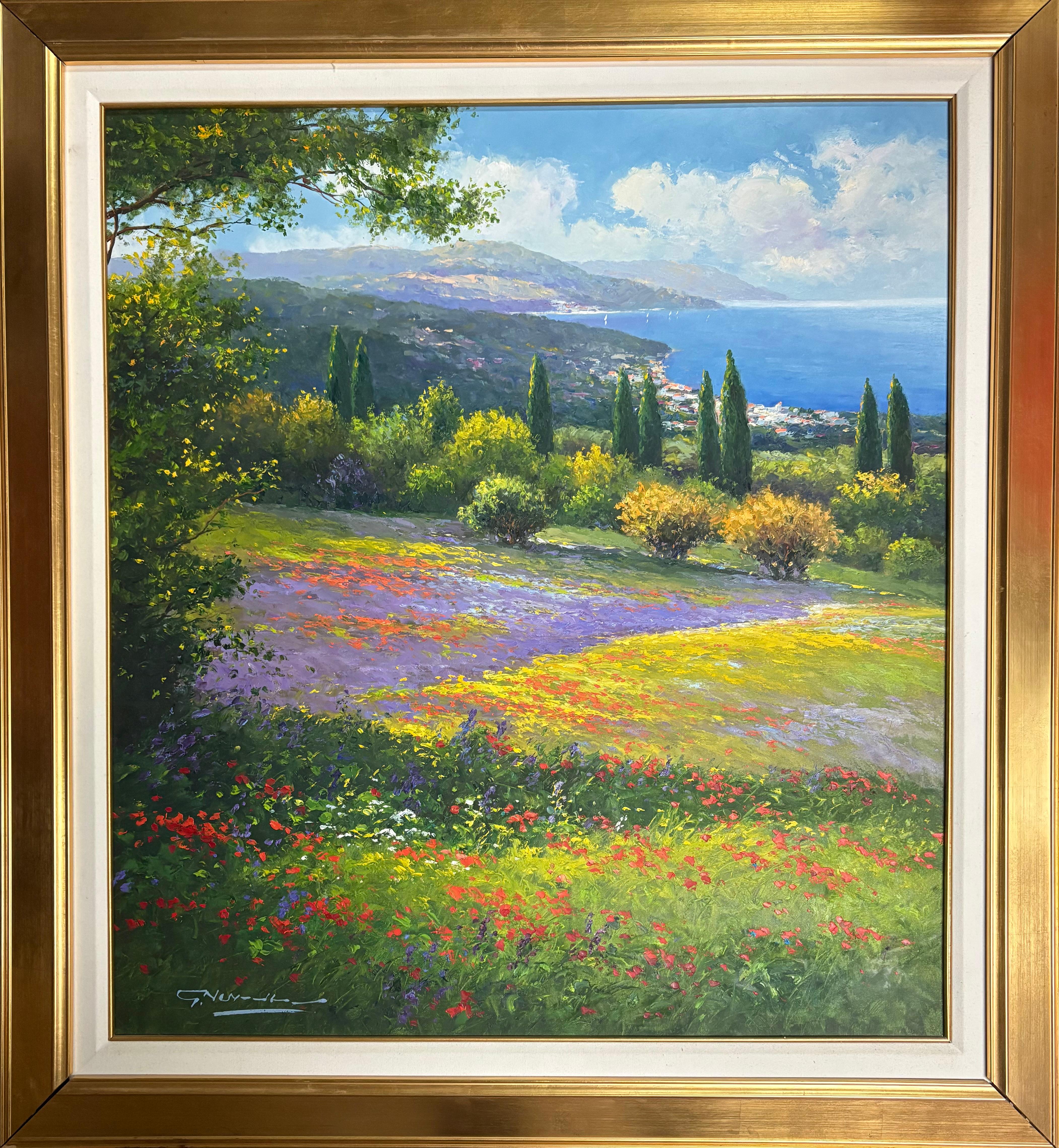 “Field scene” - Painting by Gerhard Nesvadba